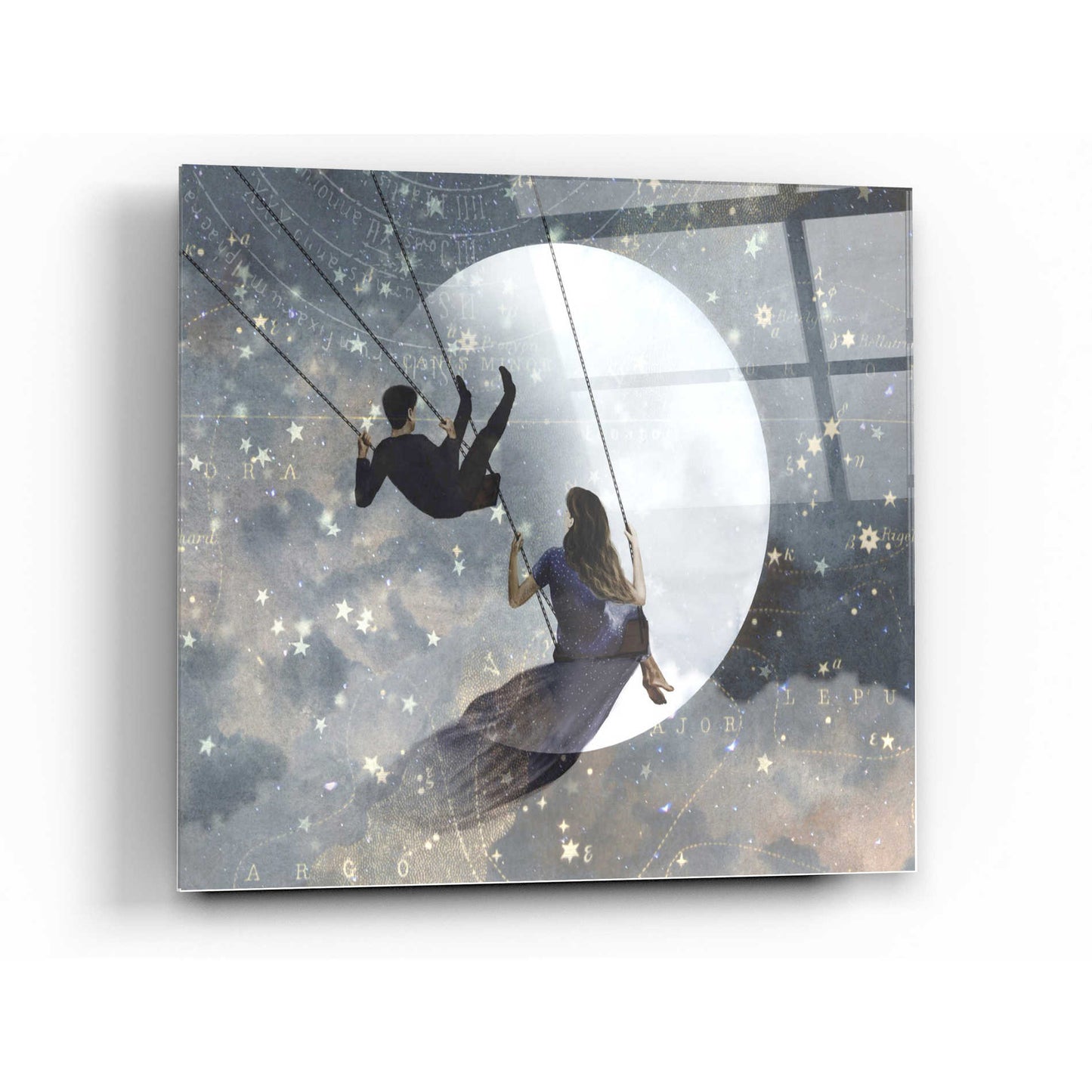 Epic Art 'Celestial Love II' by Victoria Borges Acrylic Glass Wall Art,12x12