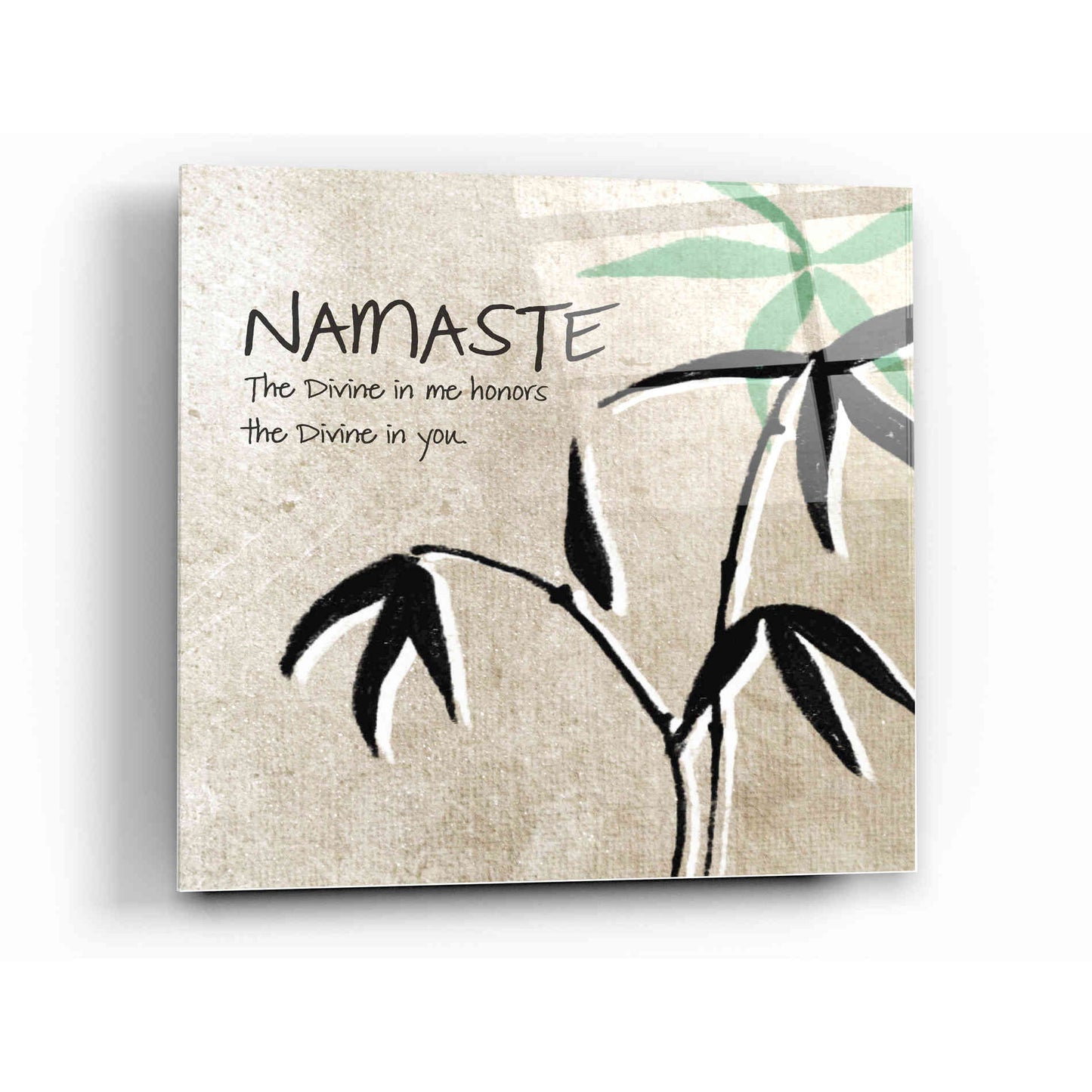 Epic Art 'Namaste' by Linda Woods, Acrylic Glass Wall Art,12x12