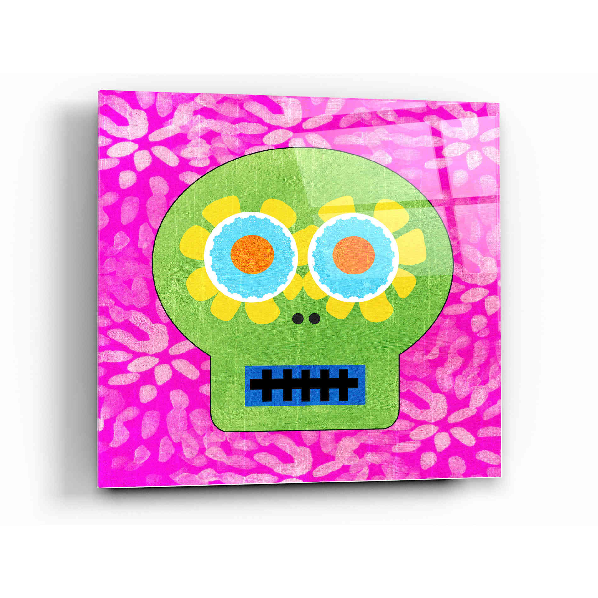 Epic Art 'Day Of The Dead I' by Linda Woods, Acrylic Glass Wall Art,12x12