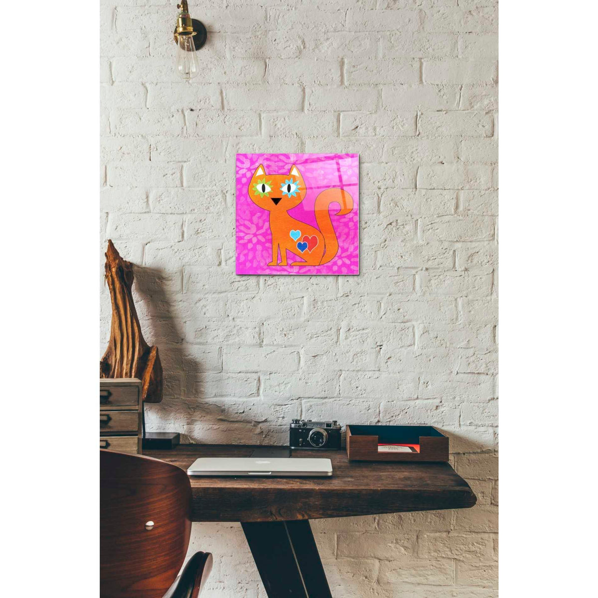 Epic Art 'Day Of The Dead Cat' by Linda Woods, Acrylic Glass Wall Art,12x12