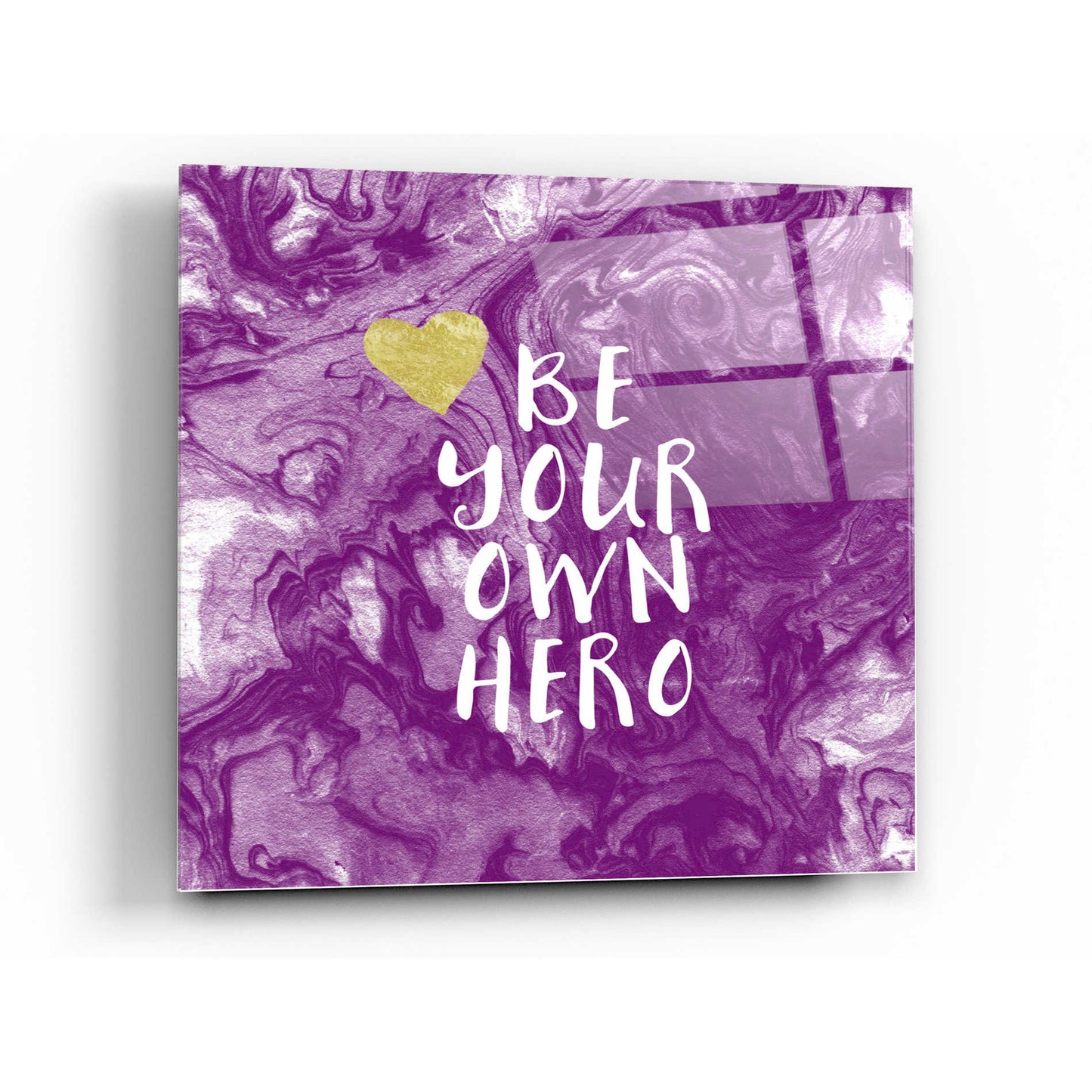 Epic Art 'Be Your Own Hero' by Linda Woods, Acrylic Glass Wall Art,12x12