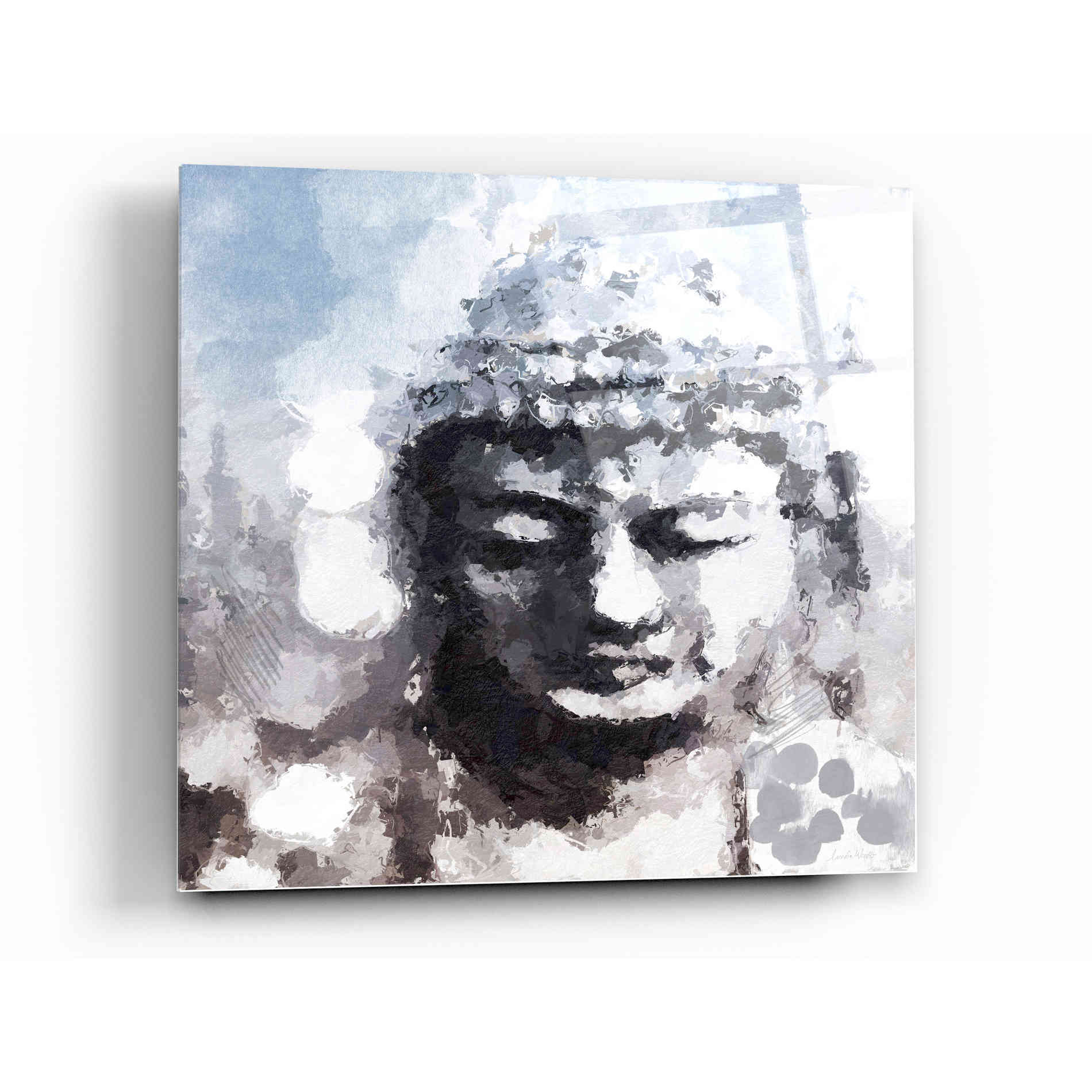 Epic Art 'Peaceful Buddha I' by Linda Woods, Acrylic Glass Wall Art,12x12