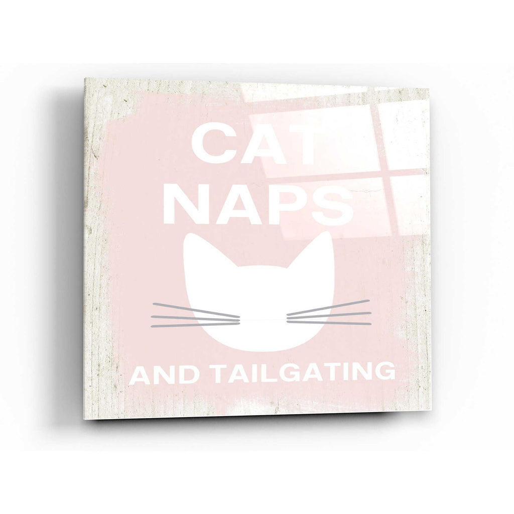 Epic Art 'Cat Naps And Tailgating' by Linda Woods, Acrylic Glass Wall Art,12x12