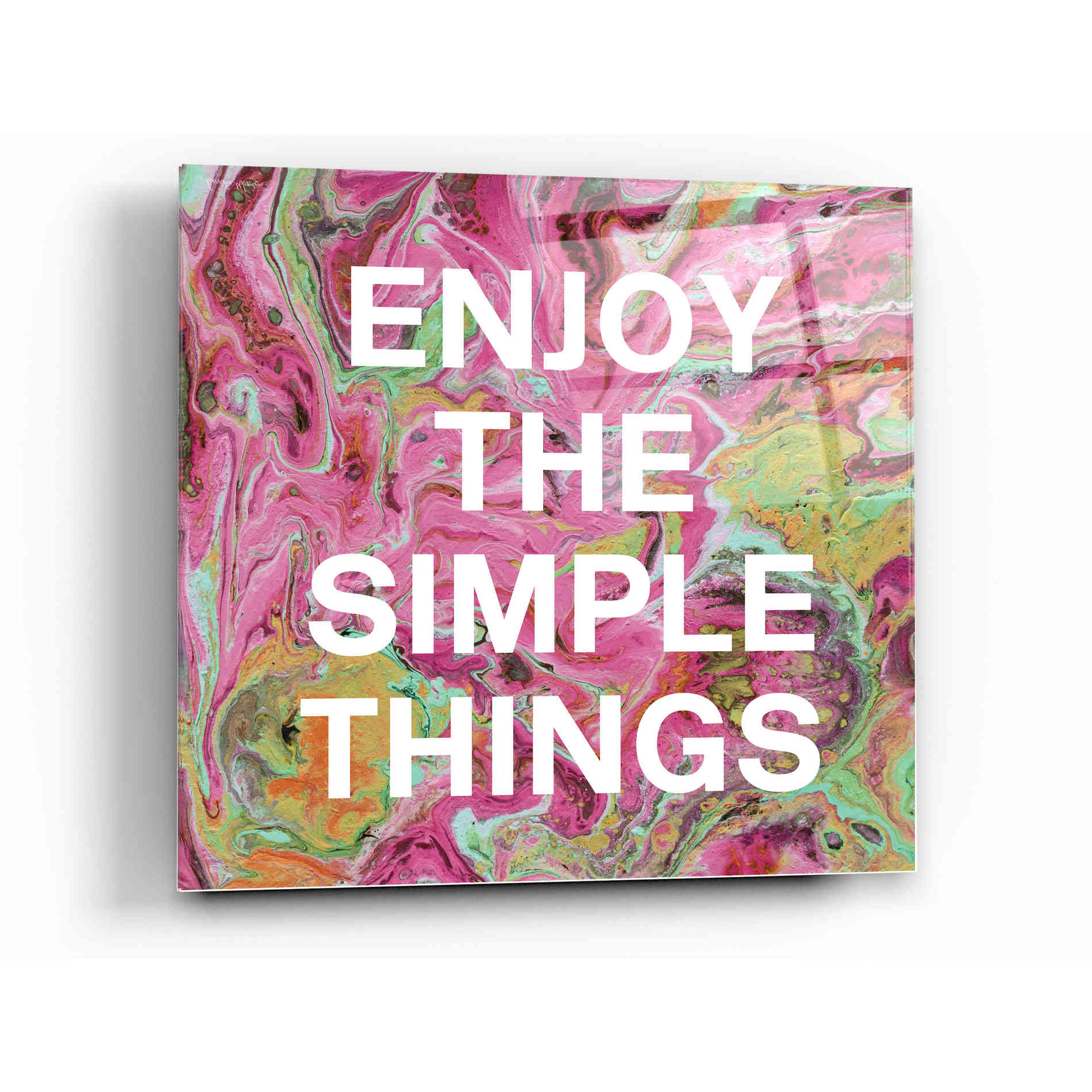 Epic Art 'Enjoy The Simple Things' by Linda Woods, Acrylic Glass Wall Art,12x12