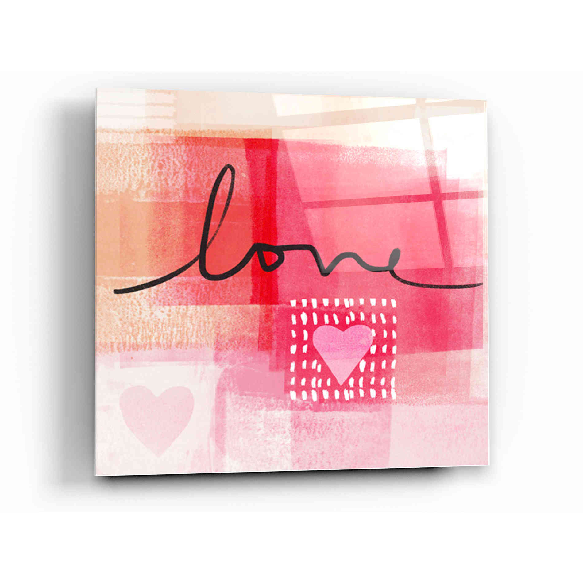 Epic Art 'Love I' by Linda Woods, Acrylic Glass Wall Art,12x12