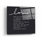 Epic Art 'Home Blessing BW' by Linda Woods, Acrylic Glass Wall Art,12x12