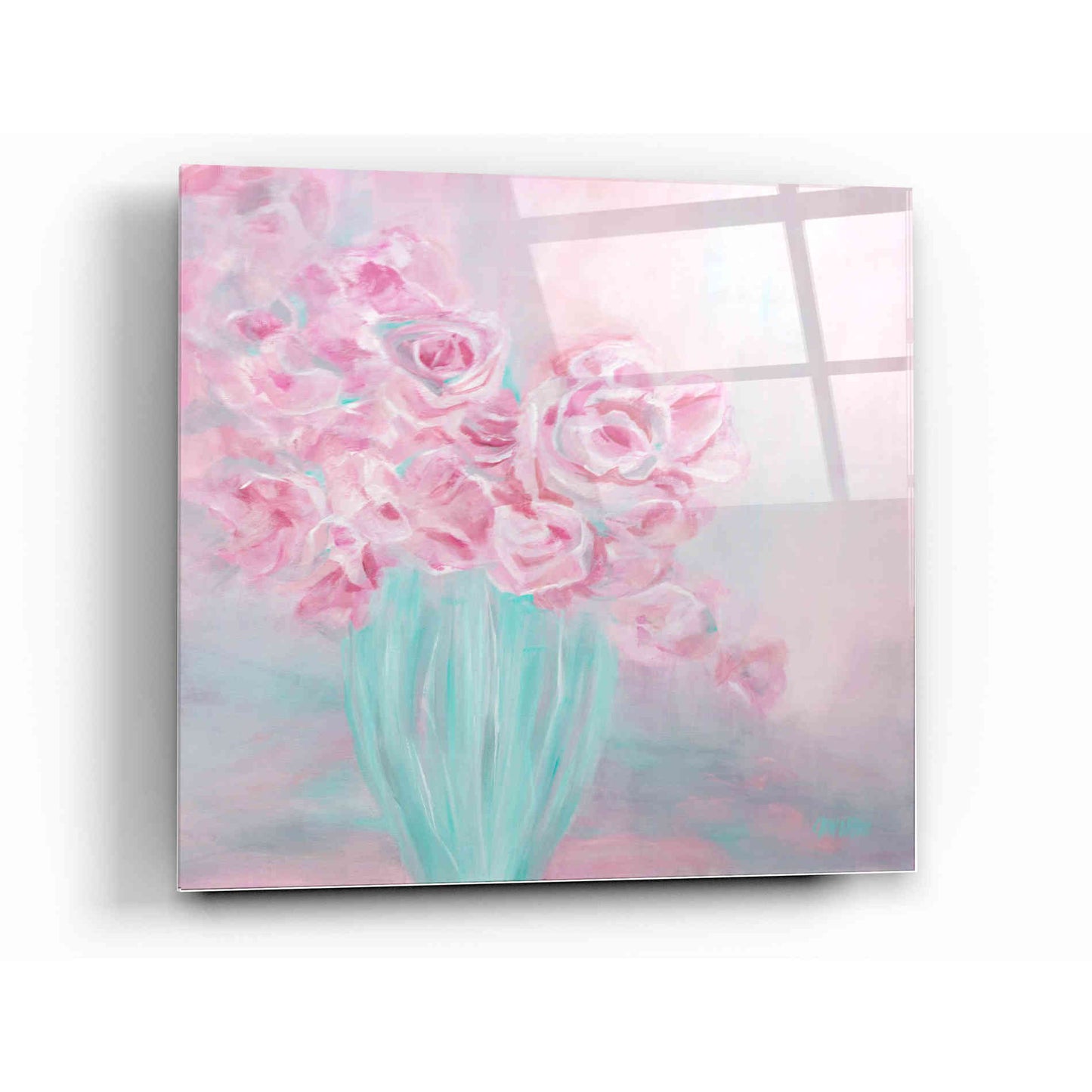 Epic Art 'Burst of Blooms' by Anne Waters, Acrylic Glass Wall Art,12x12