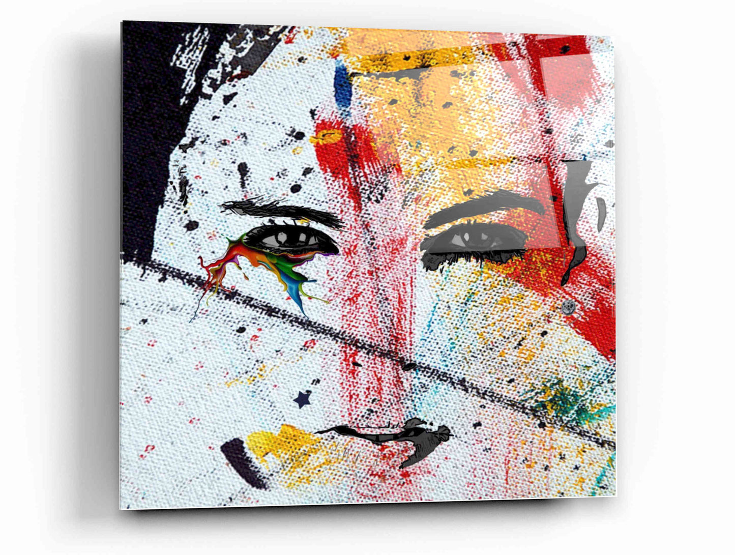 Epic Art 'Face Paint' by Karen Smith, Acrylic Glass Wall Art,12x12