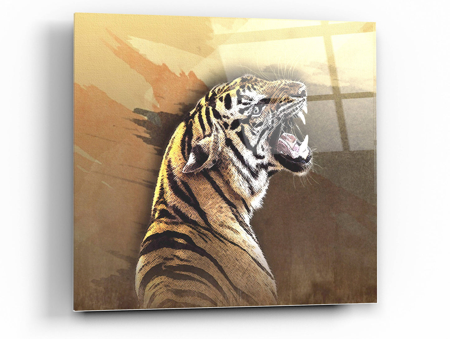Epic Art 'Wildness Tiger' by Karen Smith, Acrylic Glass Wall Art,12x12