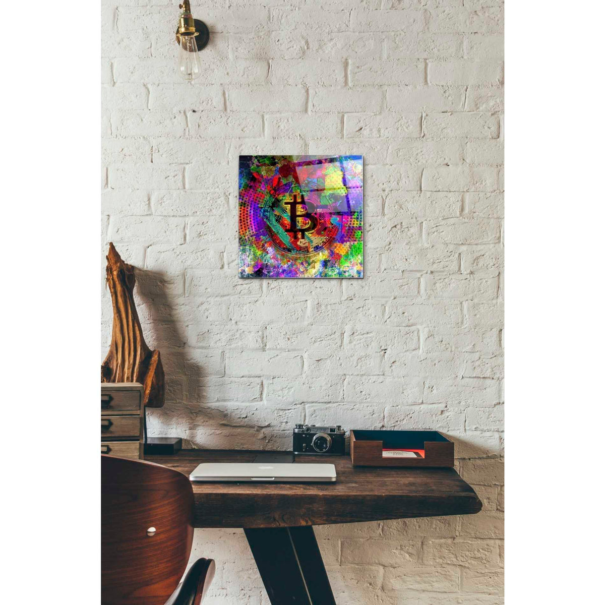 Epic Art 'Bitcoin Color' Acrylic Glass Wall Art,12x12