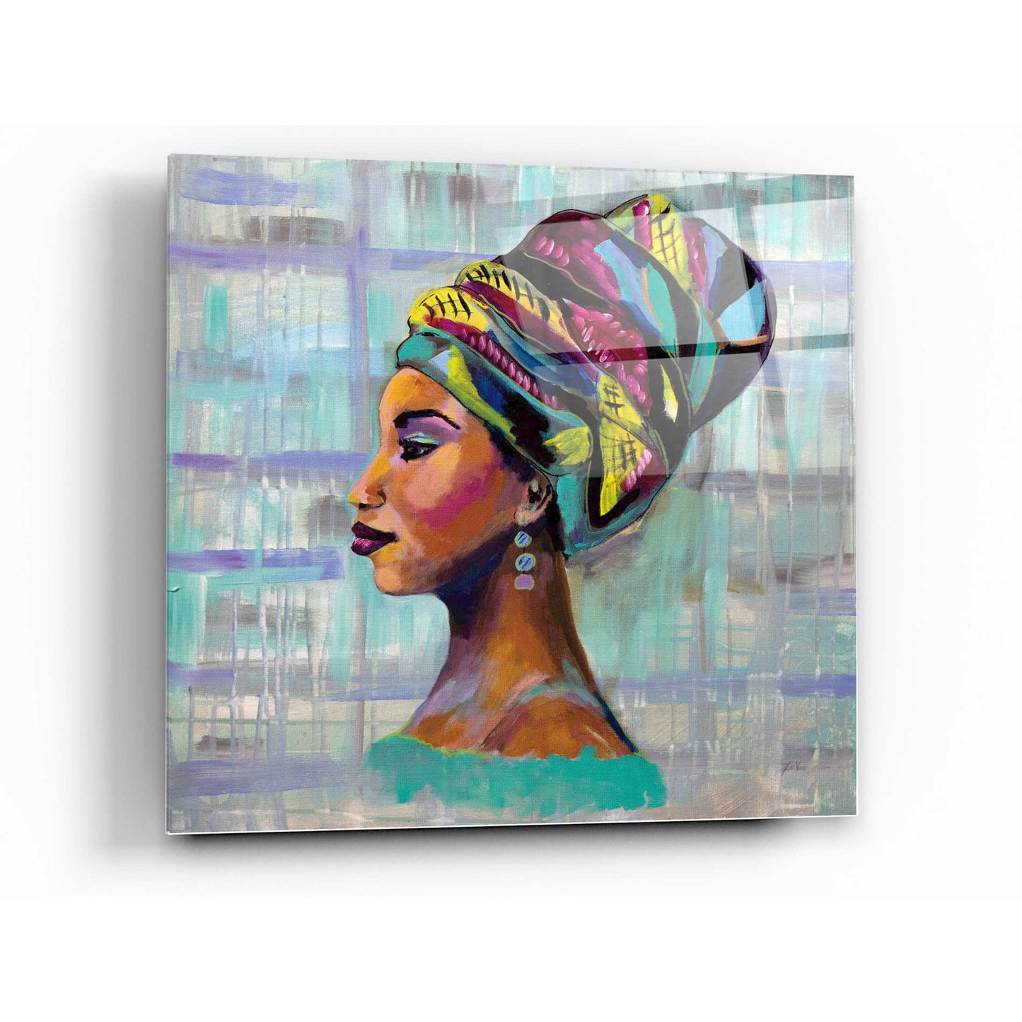 Epic Art 'Fierce' by Jeanette Vertentes, Acrylic Glass Wall Art,12x12