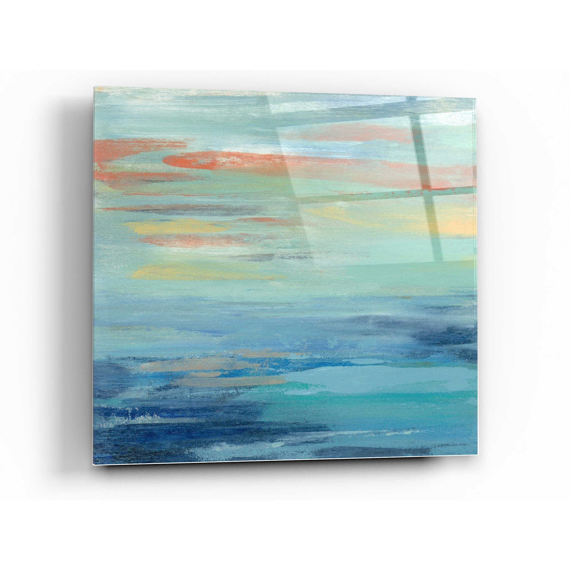 Epic Art 'Sunset Beach I' by Silvia Vassileva, Acrylic Glass Wall Art,12x12