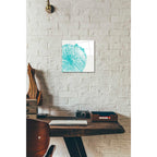 Epic Art 'Aqua Slice' by Linda Woods, Acrylic Glass Wall Art,12x12