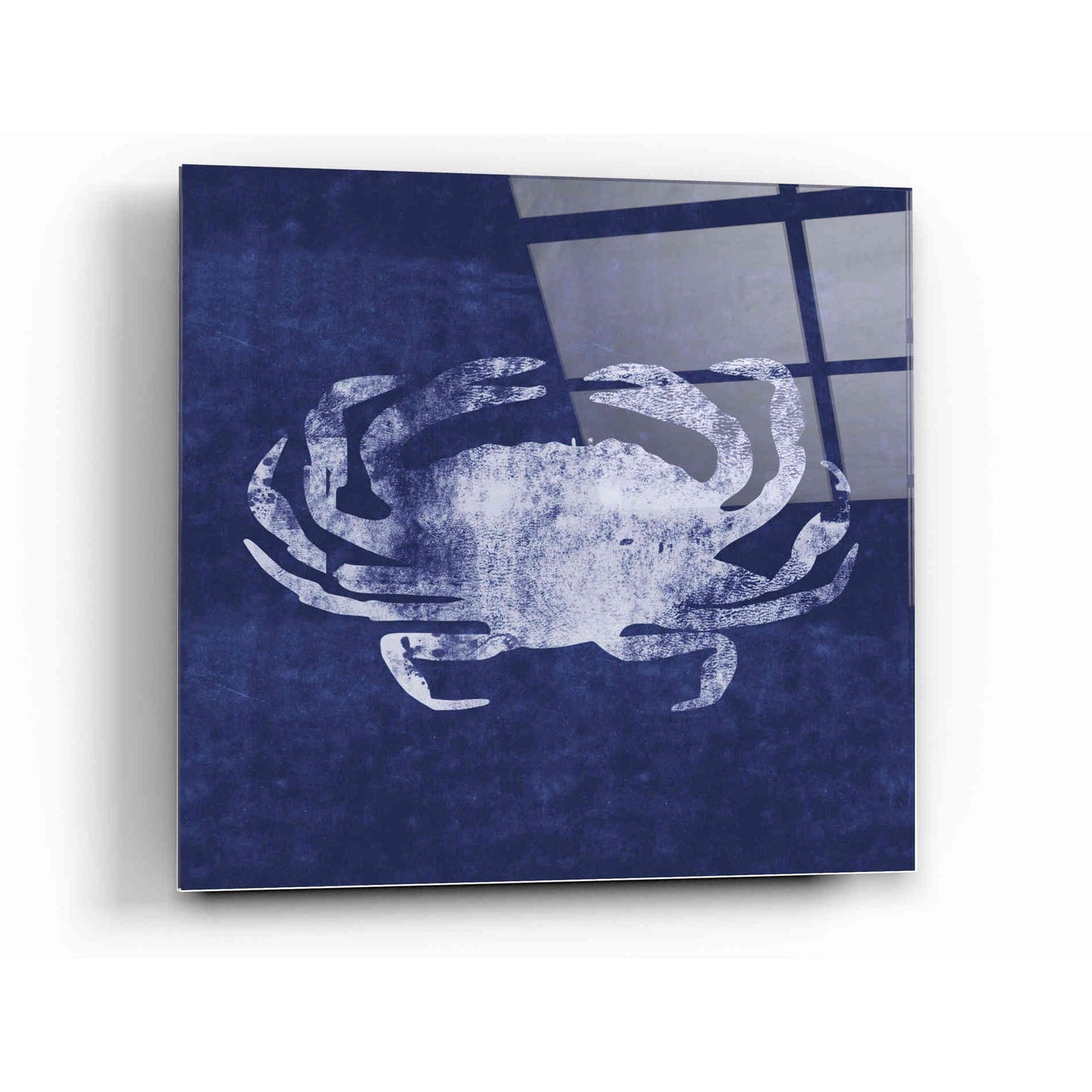Epic Art 'Indigo Crab' by Linda Woods, Acrylic Glass Wall Art,12x12