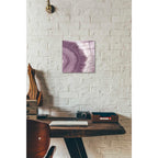 Epic Art 'Agate Geode II PLUM' by Wild Apple Portfolio, Acrylic Glass Wall Art,12x12