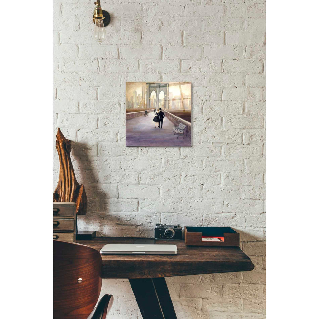 Epic Art 'Bridge to NY' by Julia Purinton, Acrylic Glass Wall Art,12x12