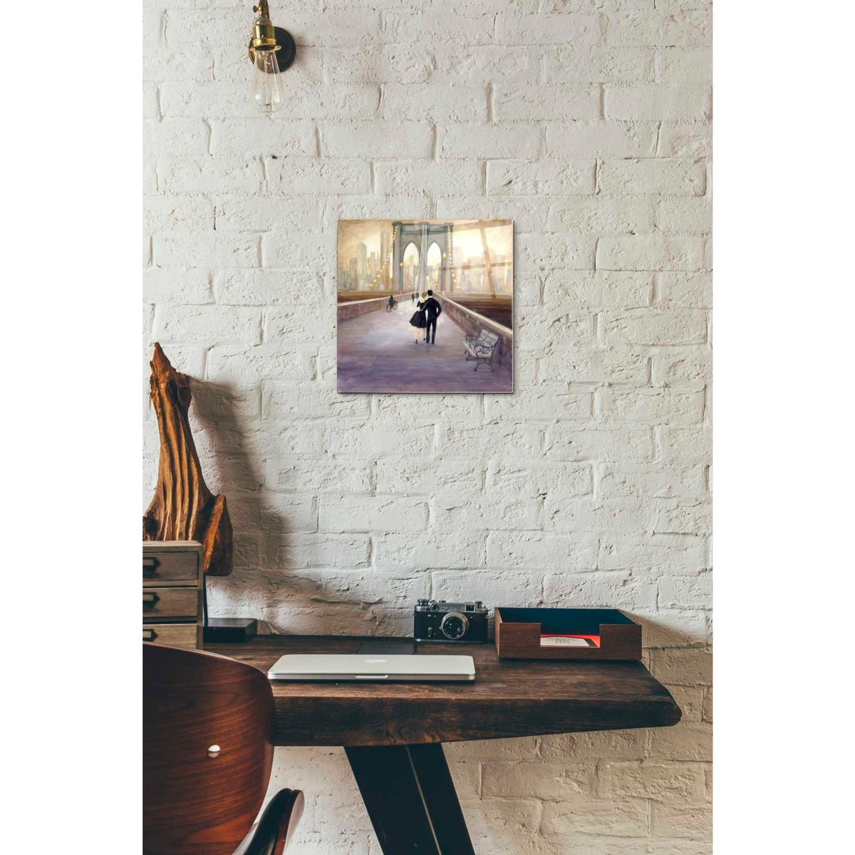 Epic Art 'Bridge to NY' by Julia Purinton, Acrylic Glass Wall Art,12x12