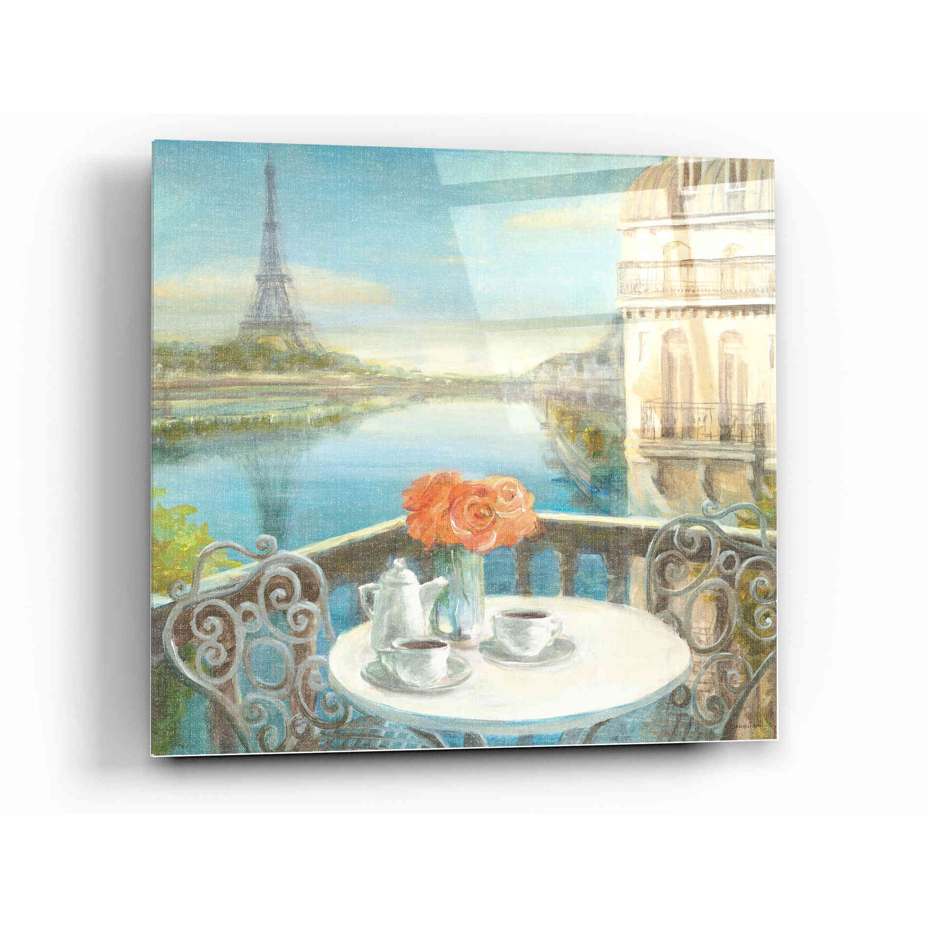 Epic Art 'Morning on the Seine' by Danhui Nai, Acrylic Glass Wall Art,12x12