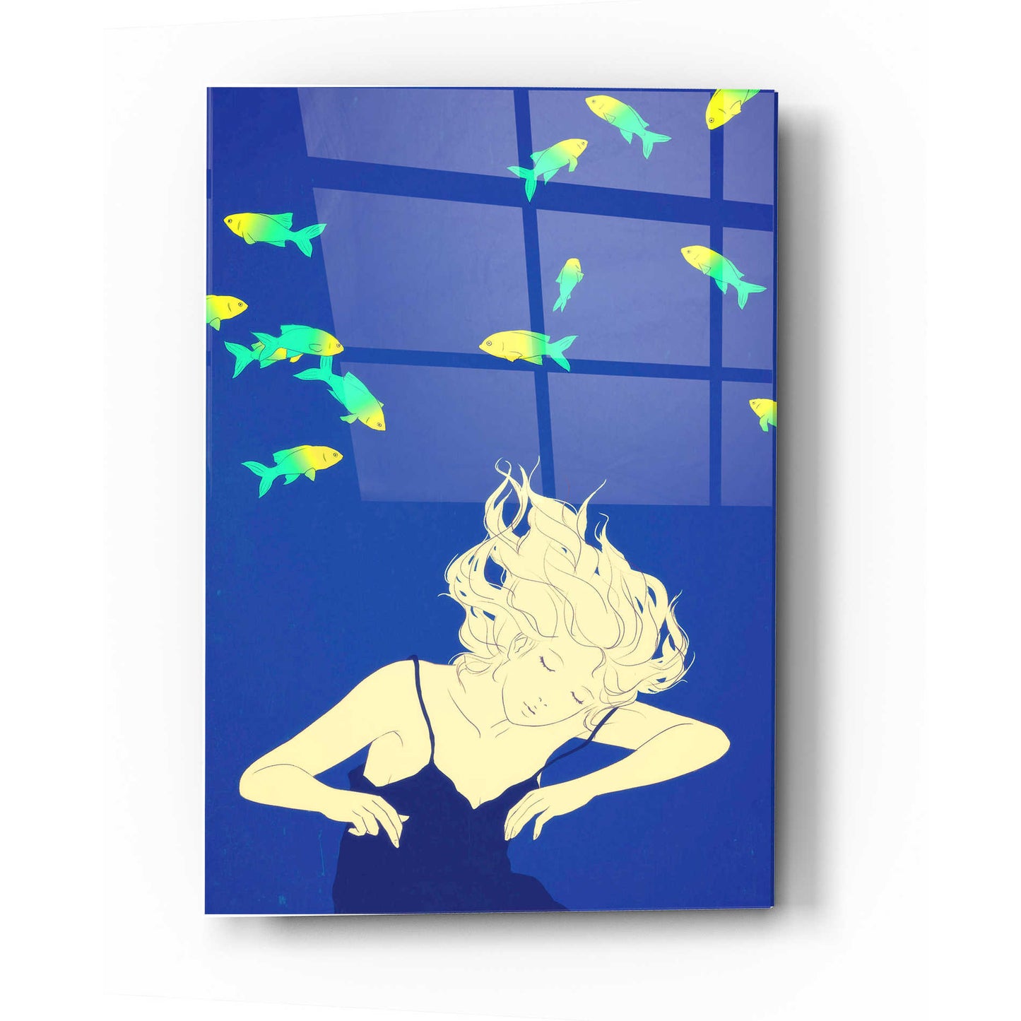 Epic Art 'Deep Blue' by Sai Tamiya, Acrylic Glass Wall Art,12x16