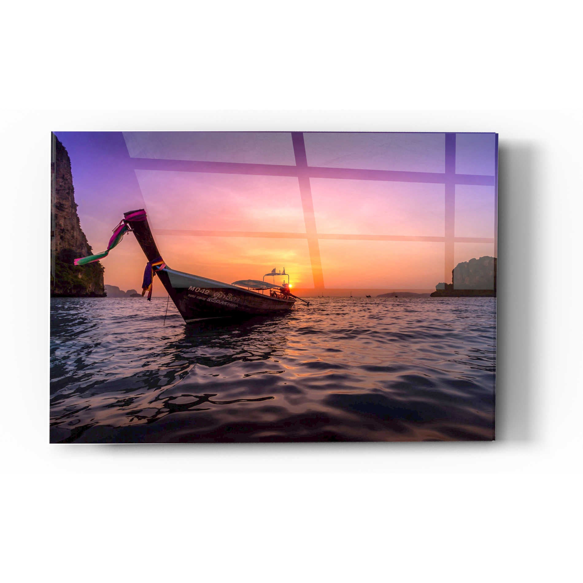 Epic Art 'Longtail Sunset' by Nicklas Gustafsson, Acrylic Glass Wall Art,12x16