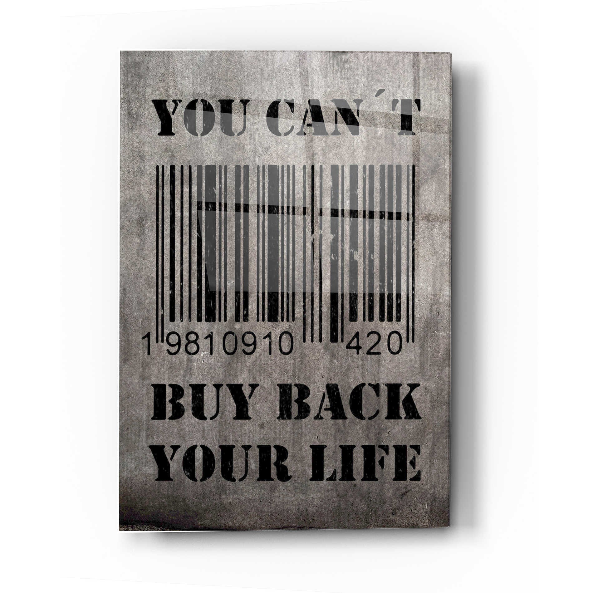 Epic Art 'You Can't Buy Back Your Life' by Nicklas Gustafsson, Acrylic Glass Wall Art,12x16