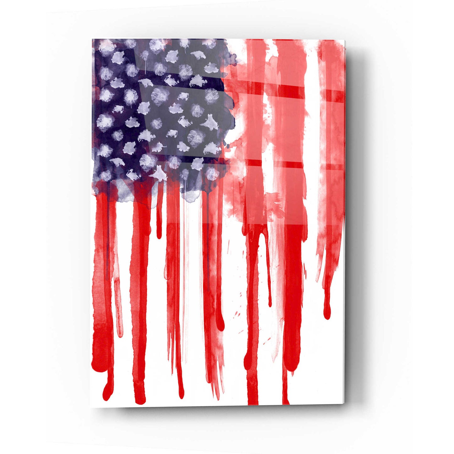 Epic Art 'American Flag Splatter' by Nicklas Gustafsson, Acrylic Glass Wall Art,12x16