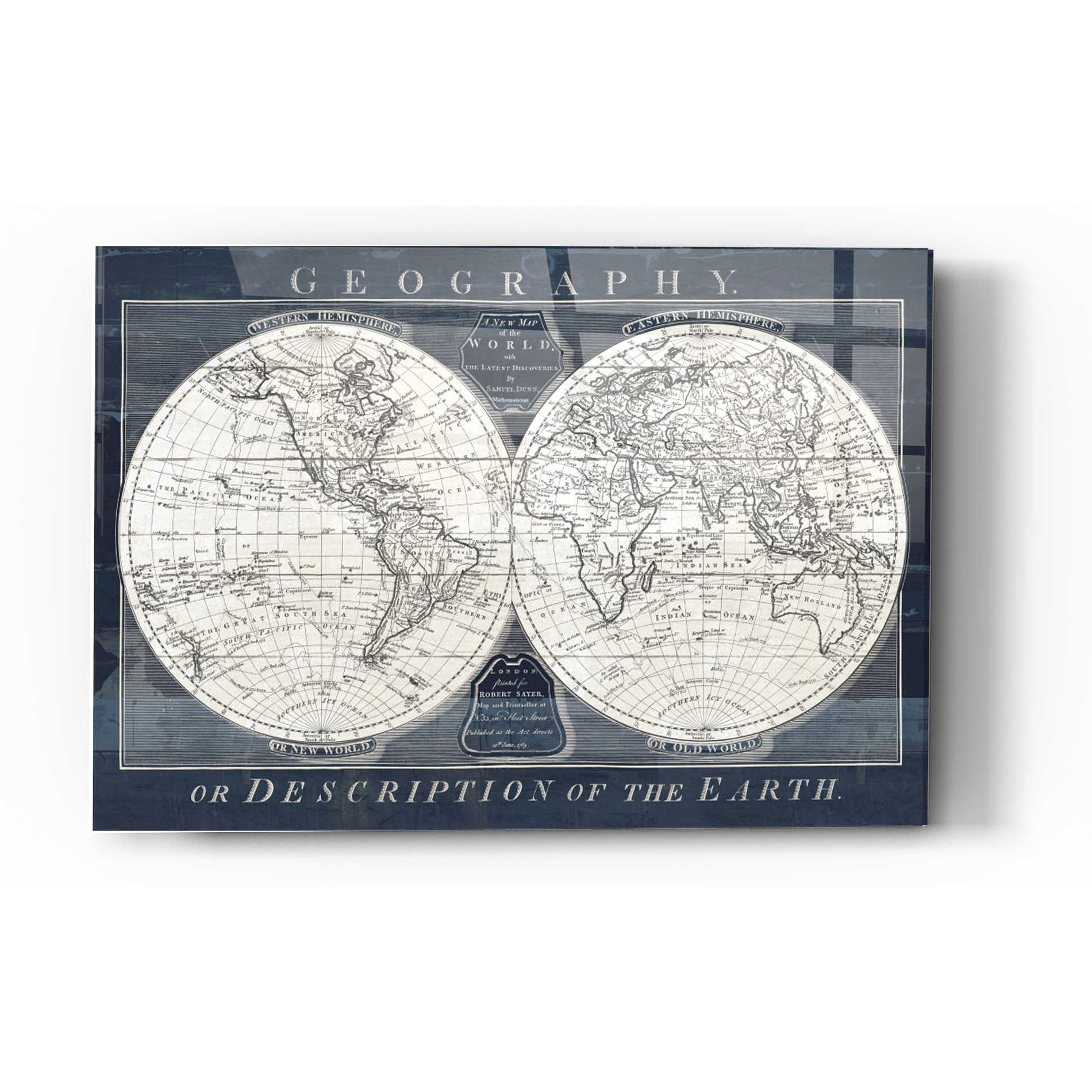 Epic Art 'Old World Globe' by Wild Apple Portfolio, Acrylic Glass Wall Art,12x16