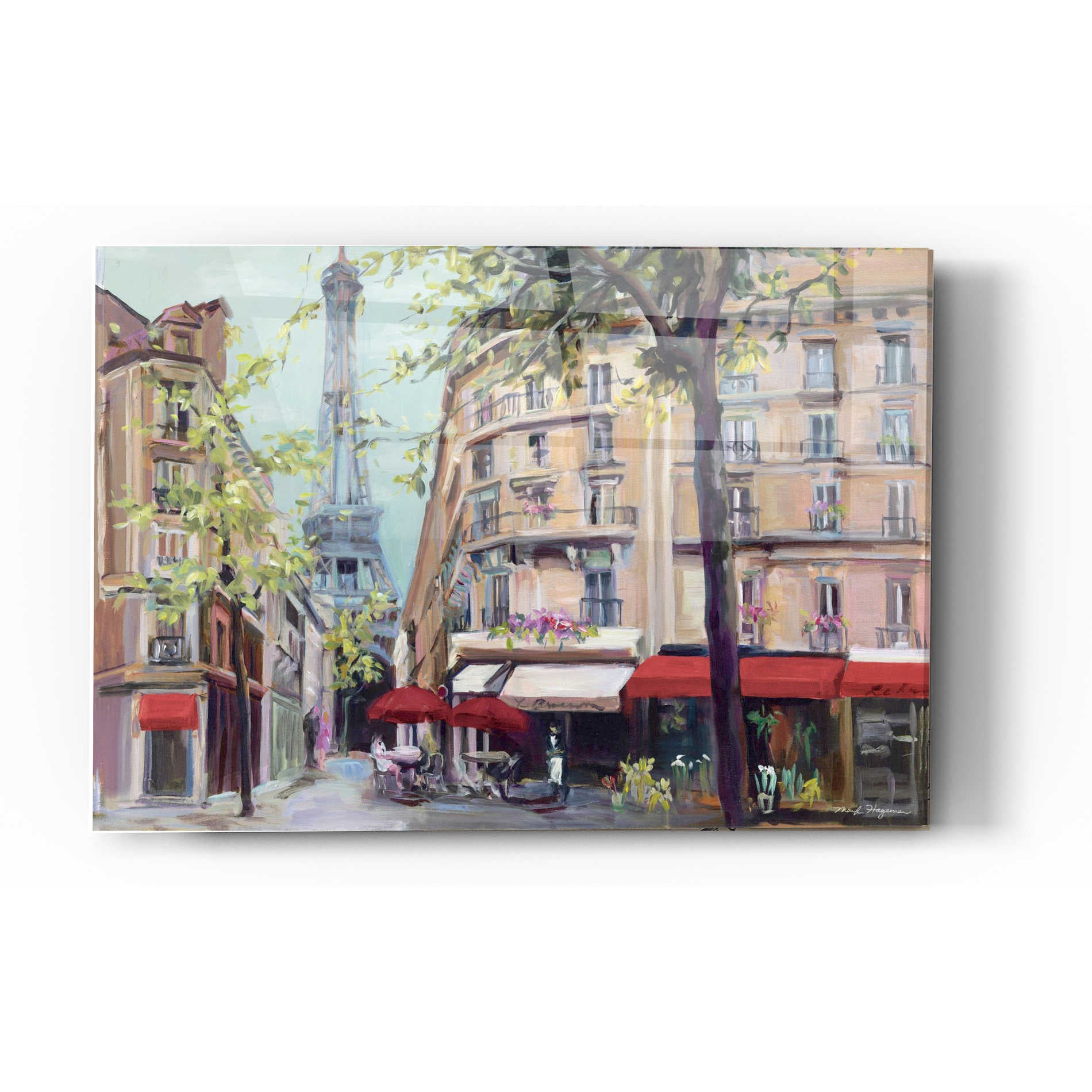Epic Art 'Springtime in Paris' by Marilyn Hageman, Acrylic Glass Wall Art,12x16
