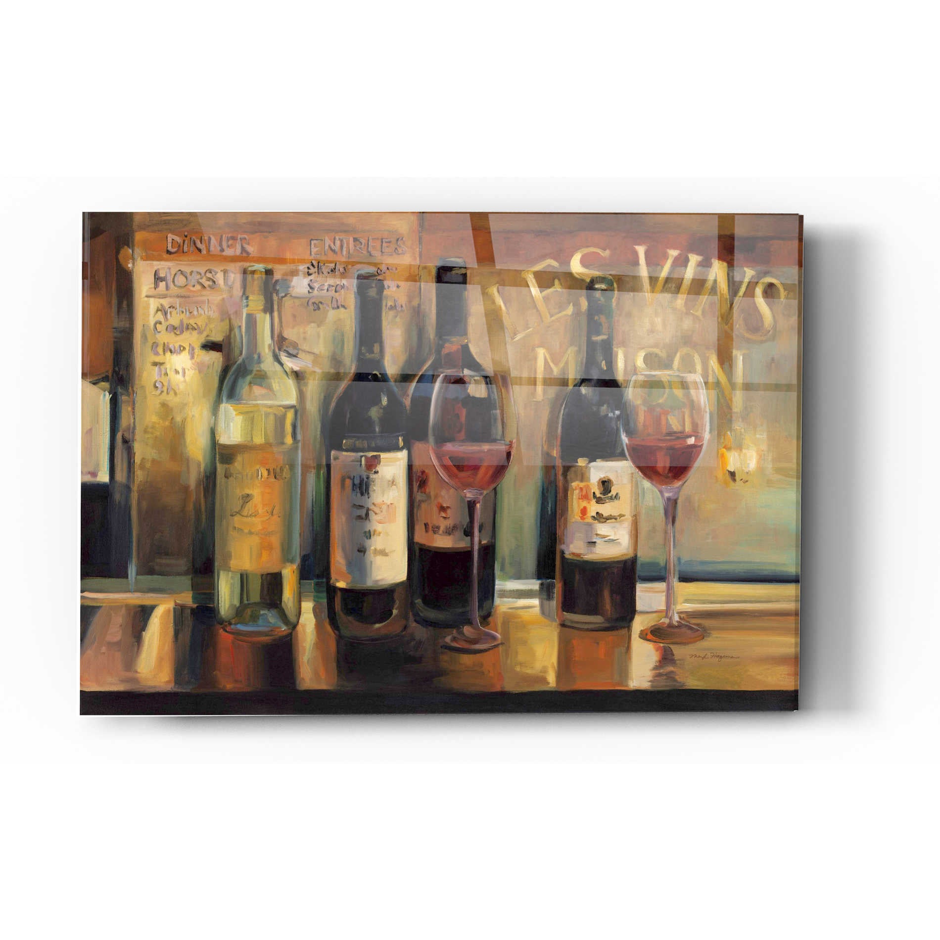 Epic Art 'Les Vins Maison' by Marilyn Hageman, Acrylic Glass Wall Art,12x16