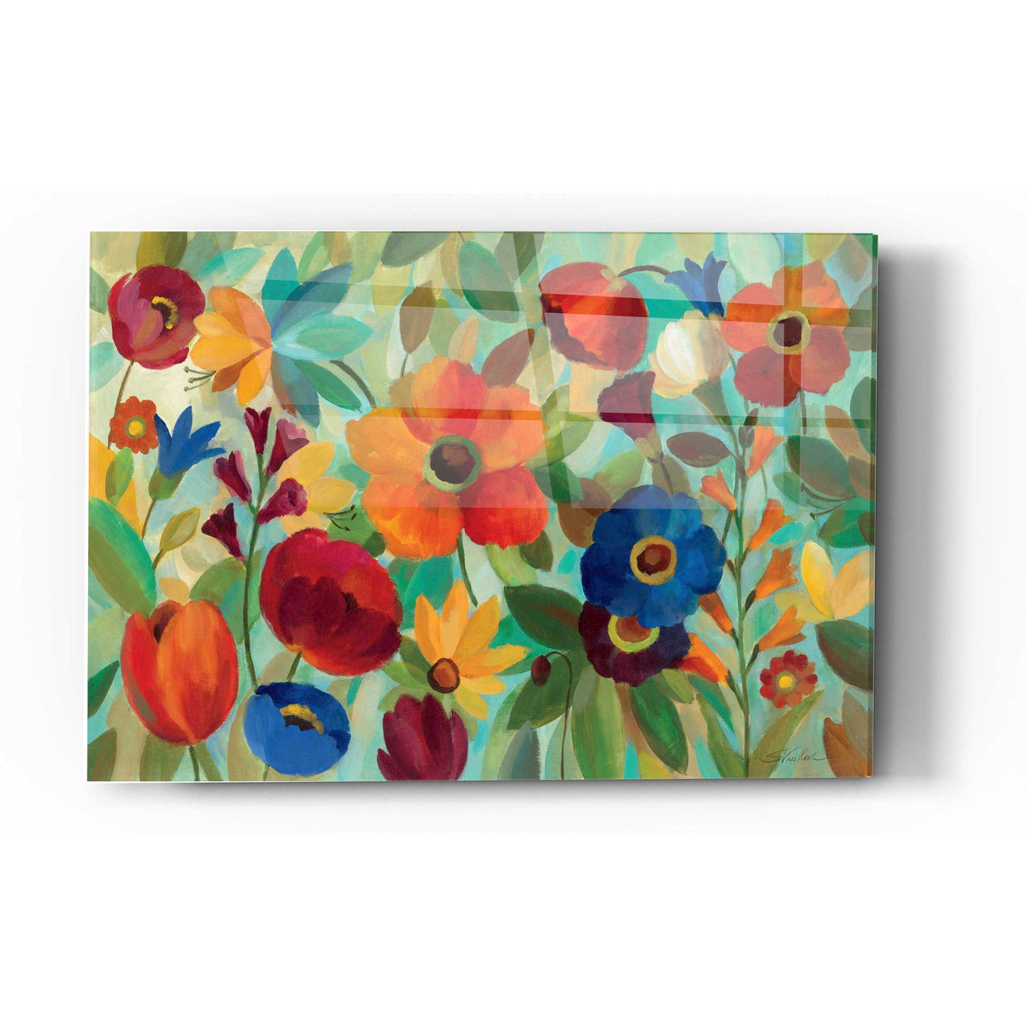 Epic Art 'Summer Floral V' by Silvia Vassileva, Acrylic Glass Wall Art,12x16