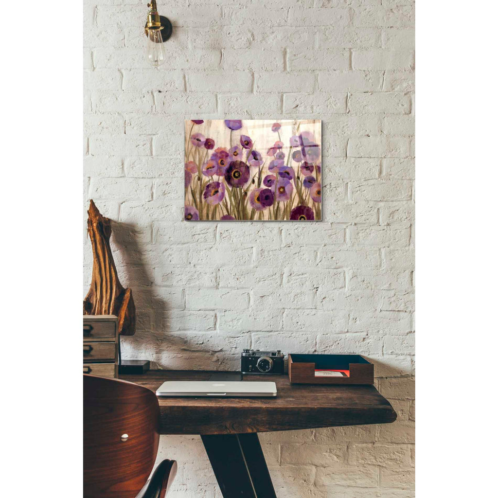 Epic Art 'Pink And Purple Flowers' by Silvia Vassileva, Acrylic Glass Wall Art,12x16