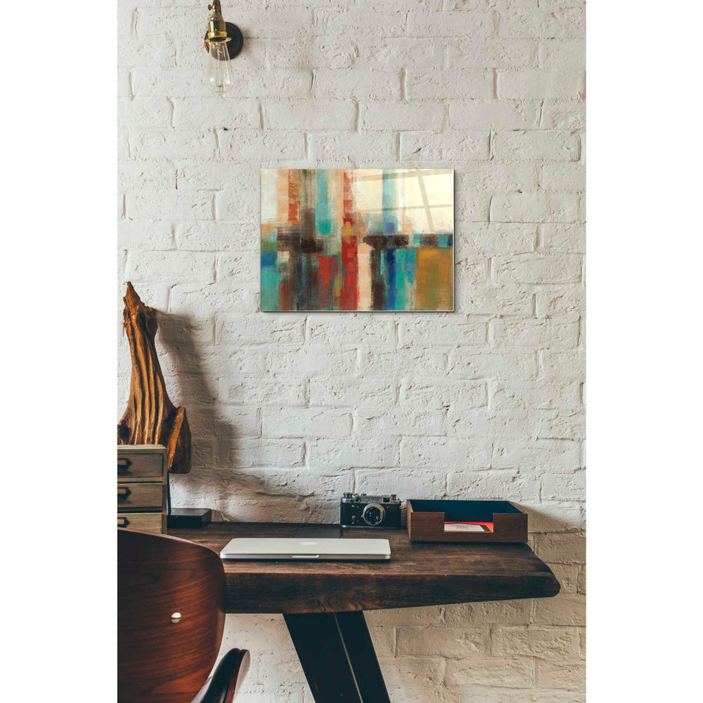 Epic Art 'Aqua Horizon' by Silvia Vassileva, Acrylic Glass Wall Art,12x16