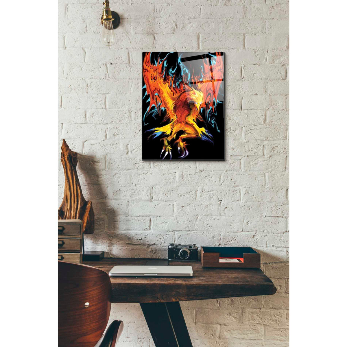 Epic Art 'Fall To Ashes' by Michael Stewart, Acrylic Glass Wall Art,12x16