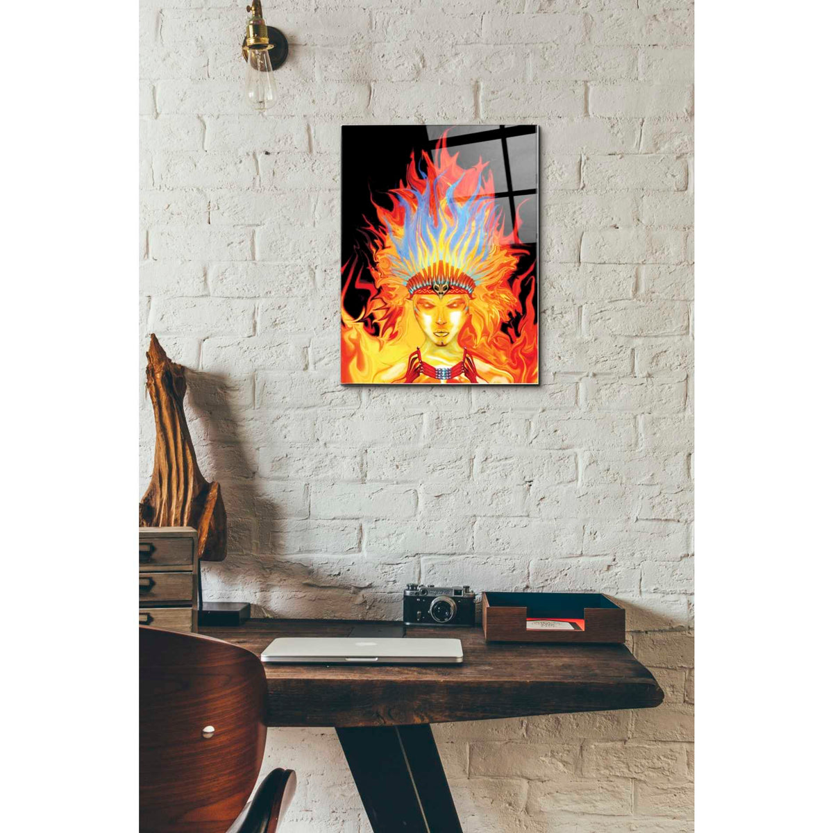 Epic Art 'Totem' by Michael Stewart, Acrylic Glass Wall Art,12x16