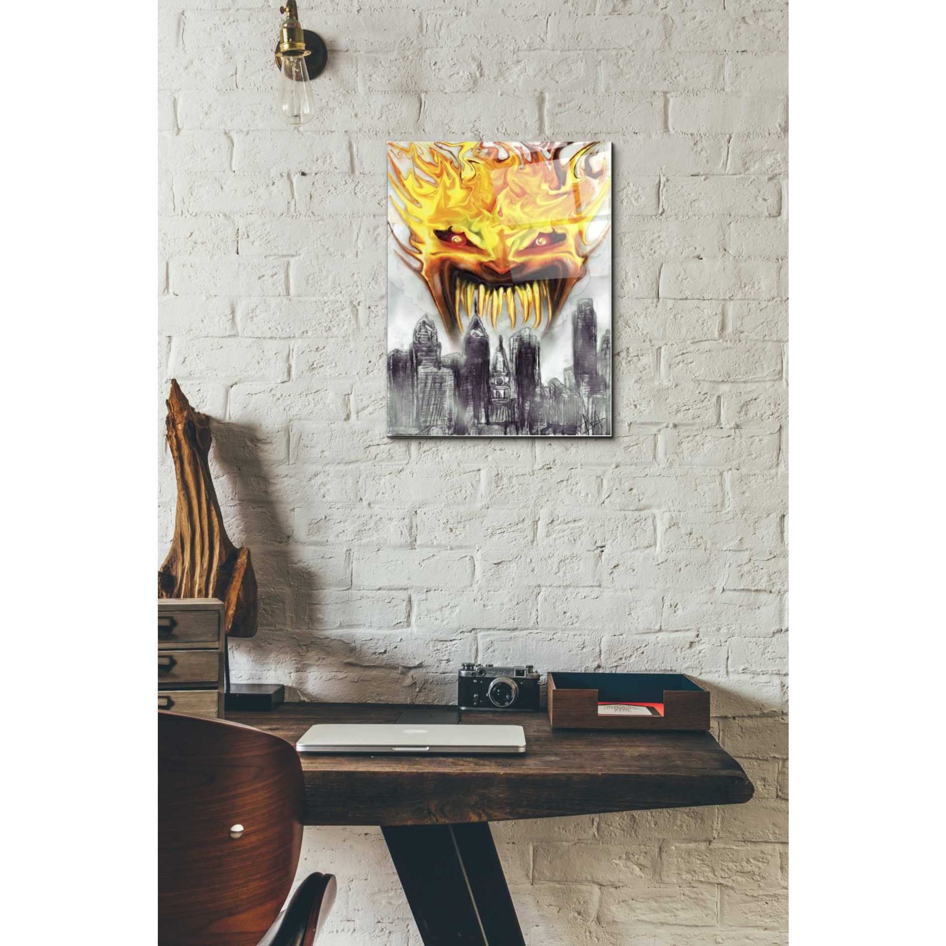 Epic Art 'Trial By Fire' by Michael Stewart, Acrylic Glass Wall Art,12x16