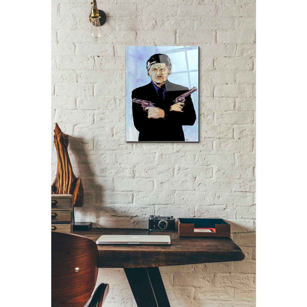 Epic Art "Charles Bronson" by Giuseppe Cristiano, Acrylic Glass Wall Art,12x16