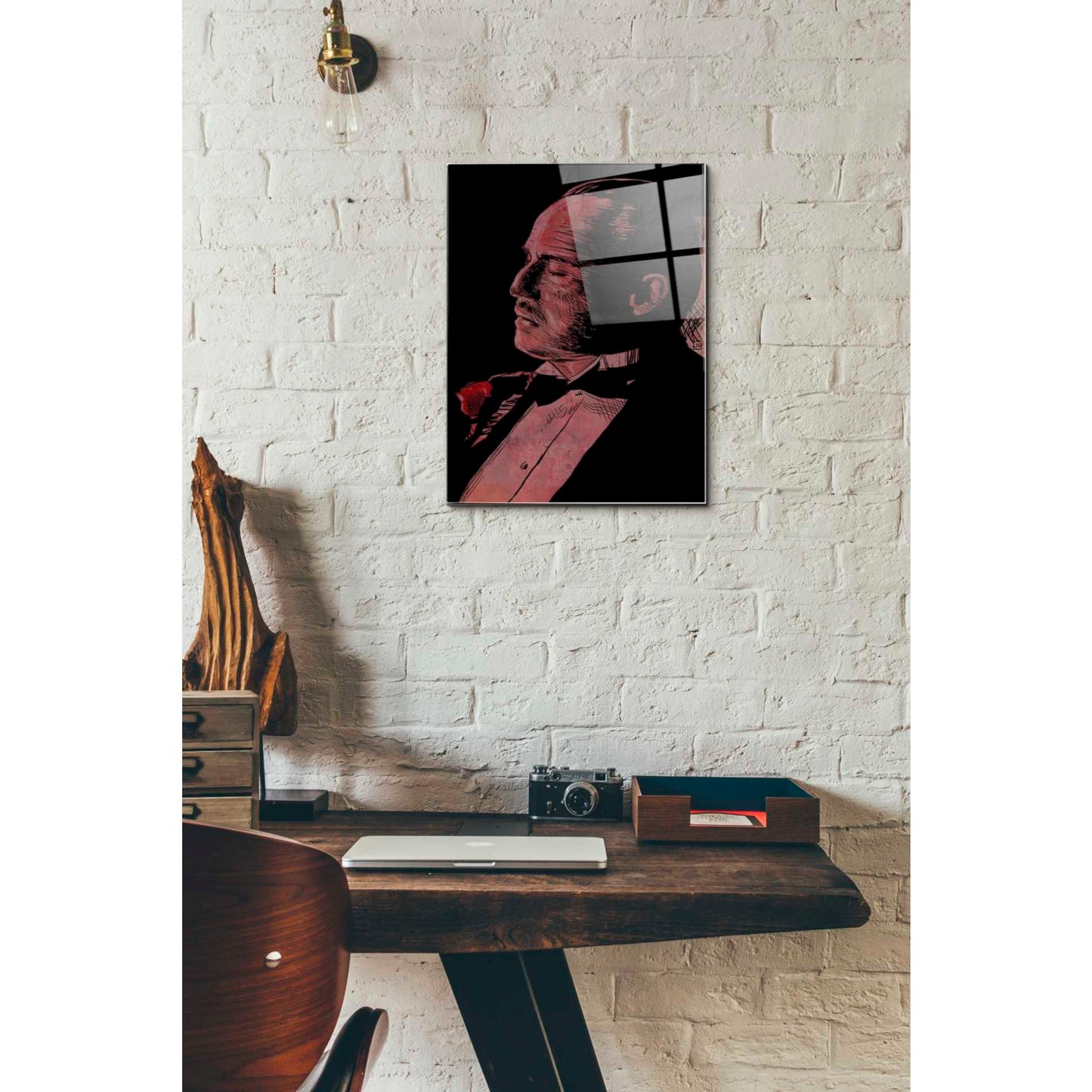 Epic Art "Brando-Godfather" by Giuseppe Cristiano, Acrylic Glass Wall Art,12x16