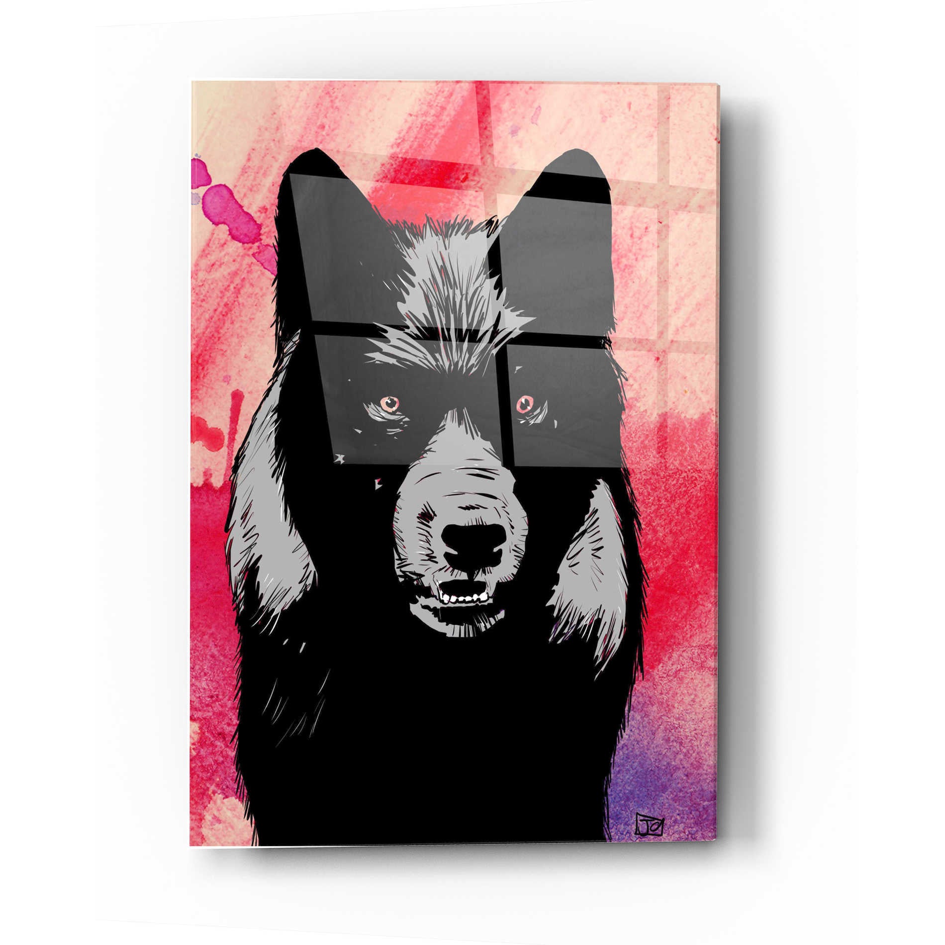 Epic Art "Wolf" by Giuseppe Cristiano, Acrylic Glass Wall Art,12x16