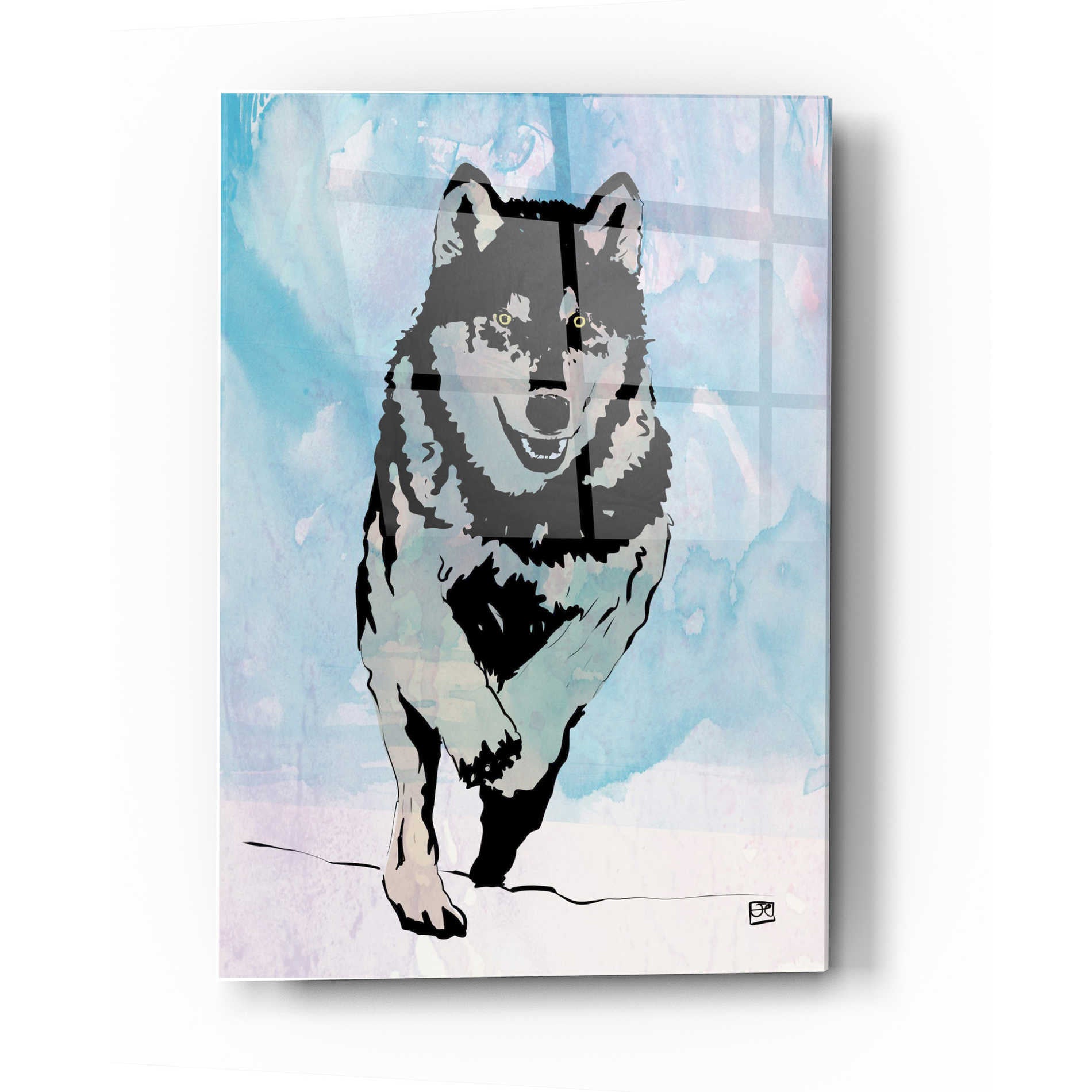 Epic Art "Wolf 2" by Giuseppe Cristiano, Acrylic Glass Wall Art,12x16