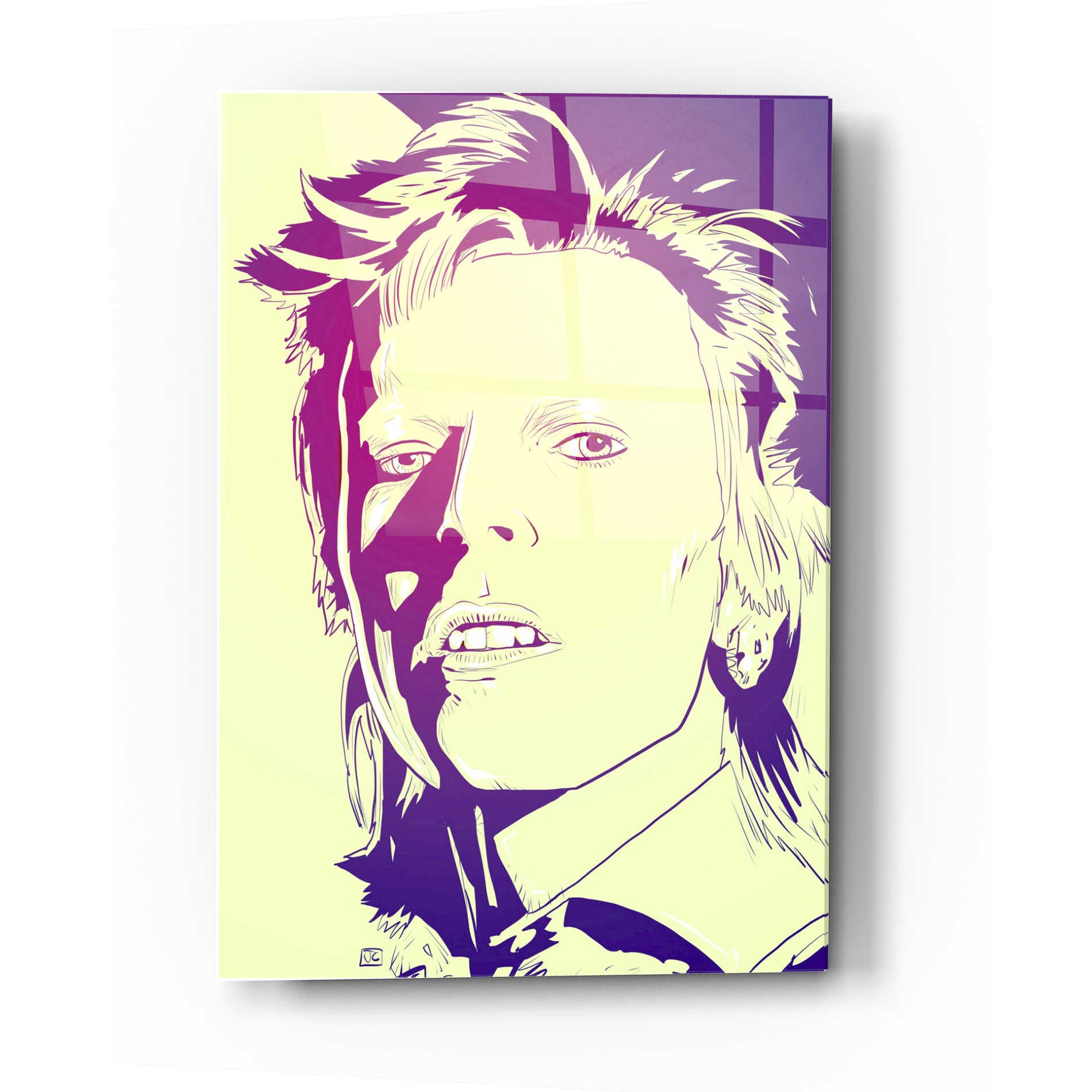 Epic Art "David Bowie" by Giuseppe Cristiano, Acrylic Glass Wall Art,12x16