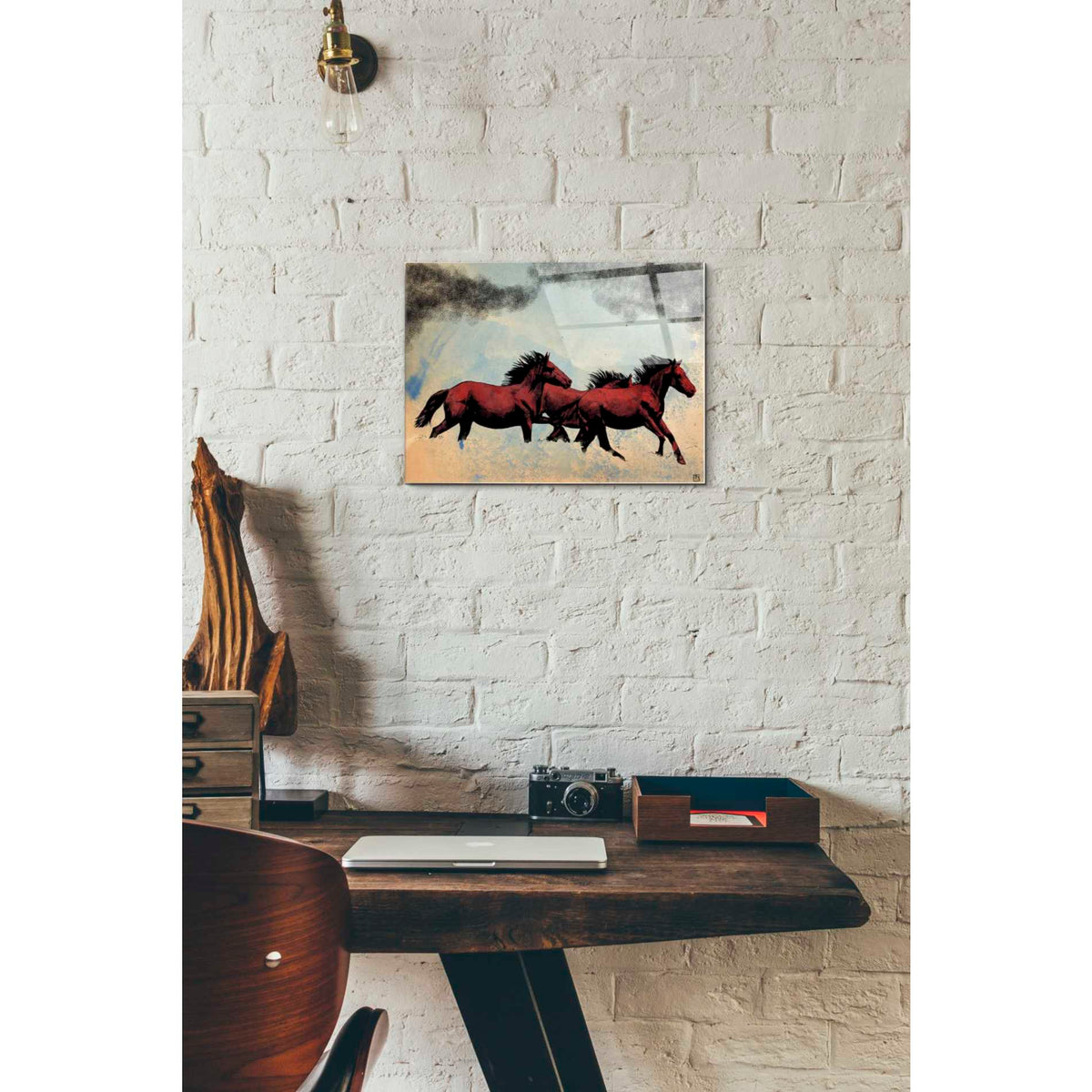 Epic Art "Horses" by Giuseppe Cristiano, Acrylic Glass Wall Art,12x16