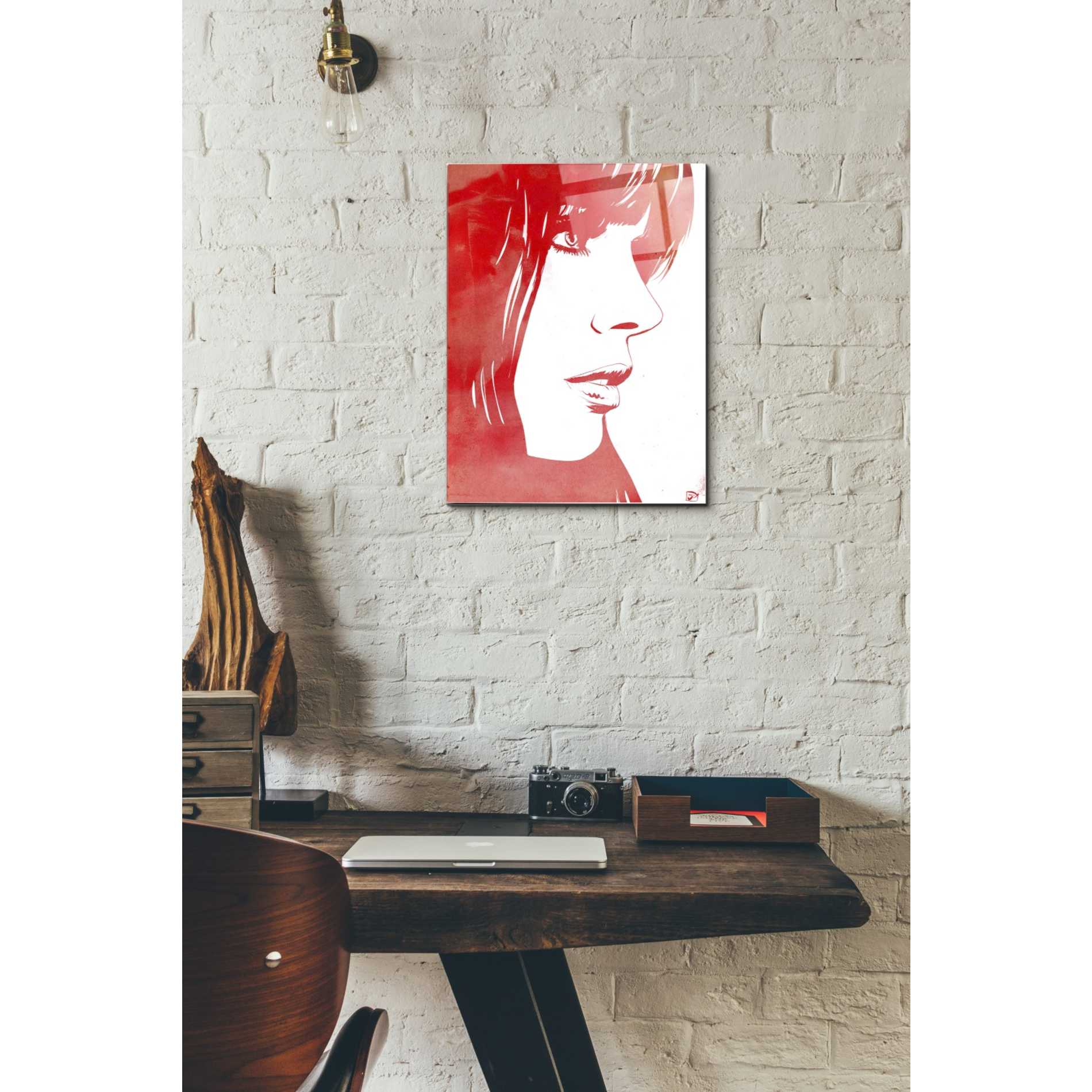 Epic Art "Portrait in Red" by Giuseppe Cristiano, Acrylic Glass Wall Art,12x16