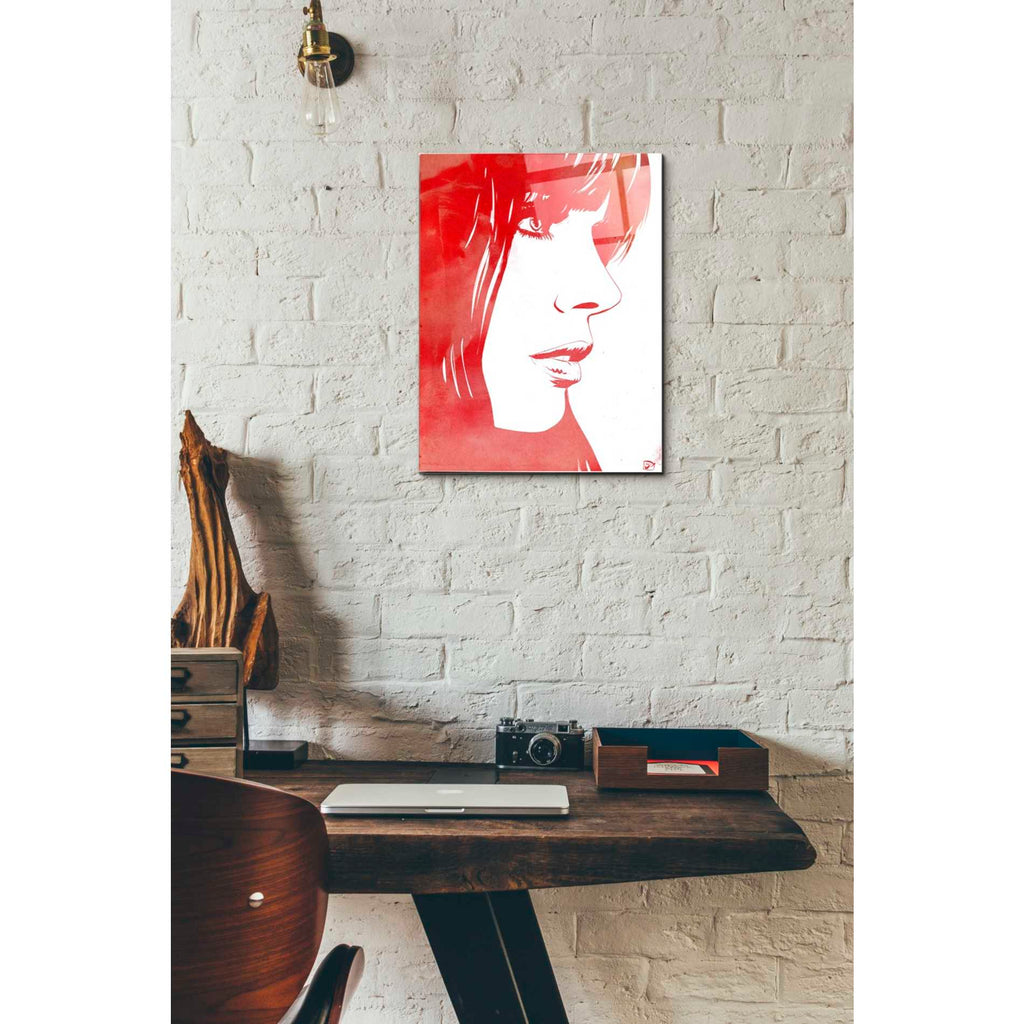 Epic Art "Portrait in Red" by Giuseppe Cristiano, Acrylic Glass Wall Art,12x16