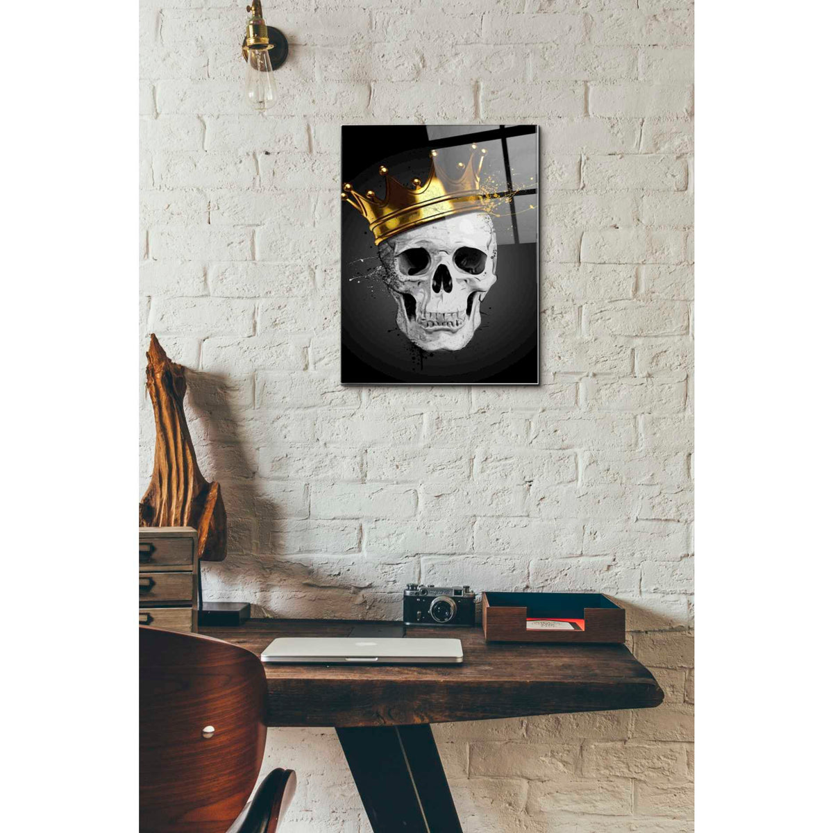 Epic Art 'Royal Skull' by Nicklas Gustafsson, Acrylic Glass Wall Art,12x16