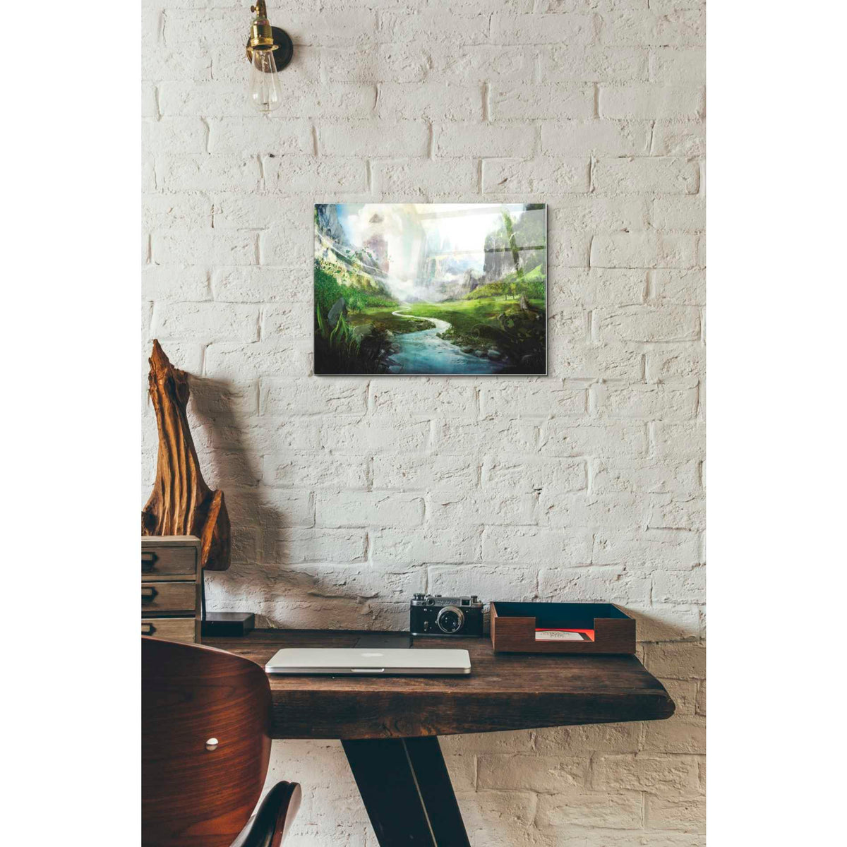 Epic Art 'Peaceful River' by Jonathan Lam, Acrylic Glass Wall Art,12x16
