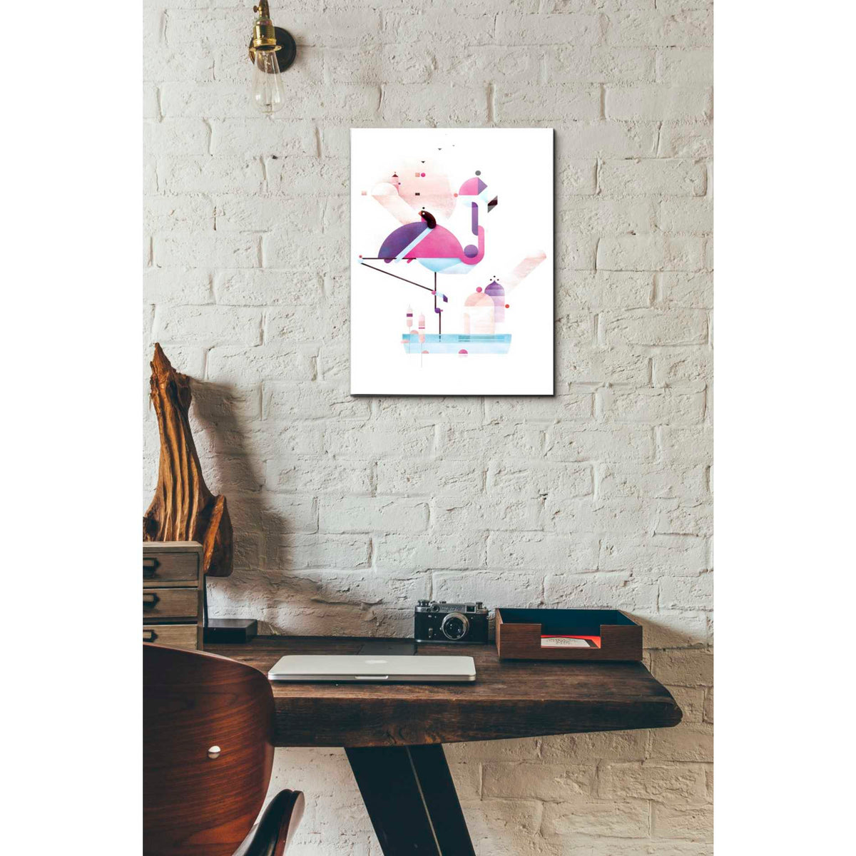 Epic Art 'Placido Flamingo' by Antony Squizzato, Acrylic Glass Wall Art,12 x 16