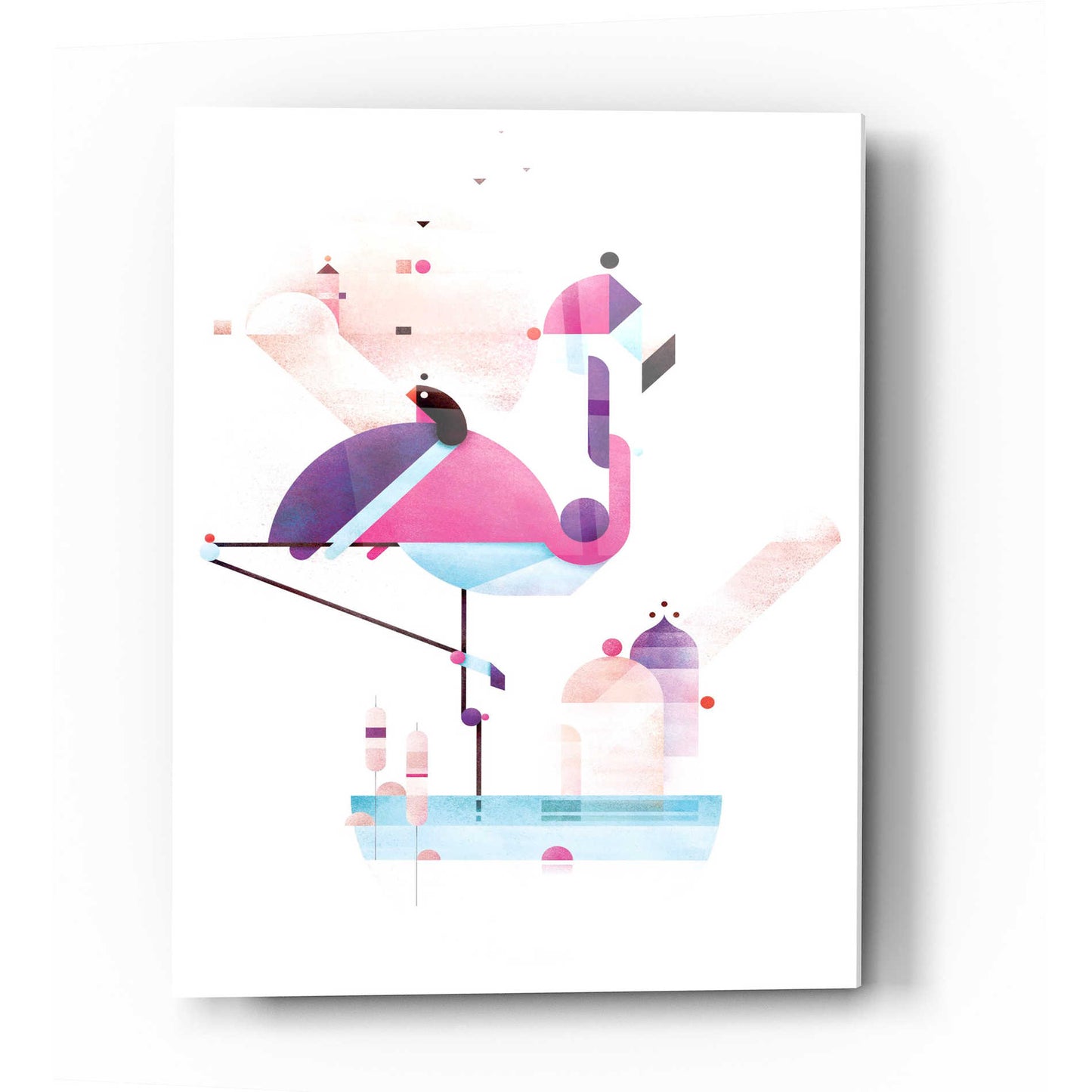 Epic Art 'Placido Flamingo' by Antony Squizzato, Acrylic Glass Wall Art,12 x 16