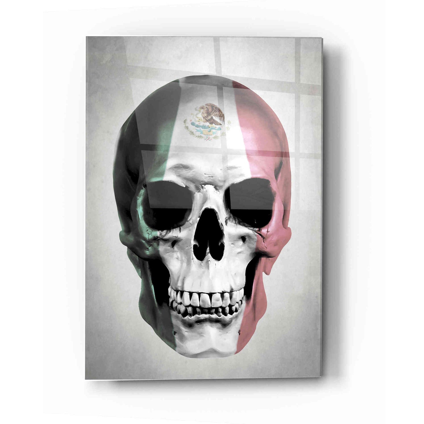 Epic Art 'Mexican Skull Grey' by Nicklas Gustafsson, Acrylic Glass Wall Art,12x16