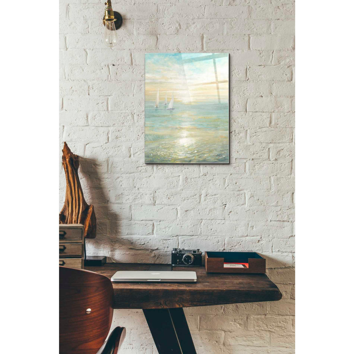 Epic Art 'Sunrise Sailboats I' by Danhui Nai, Acrylic Glass Wall Art,12 x 16