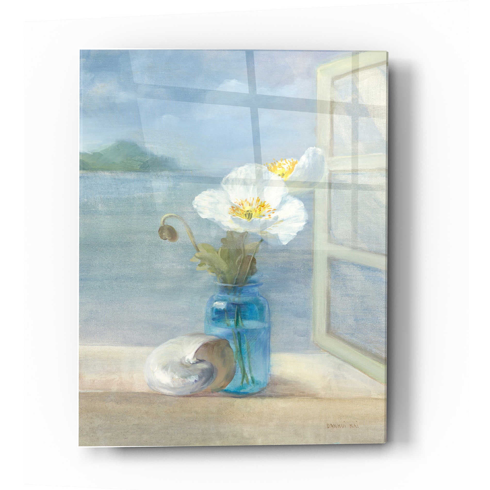 Epic Art 'Coastal Florals II' by Danhui Nai, Acrylic Glass Wall Art,12 x 16